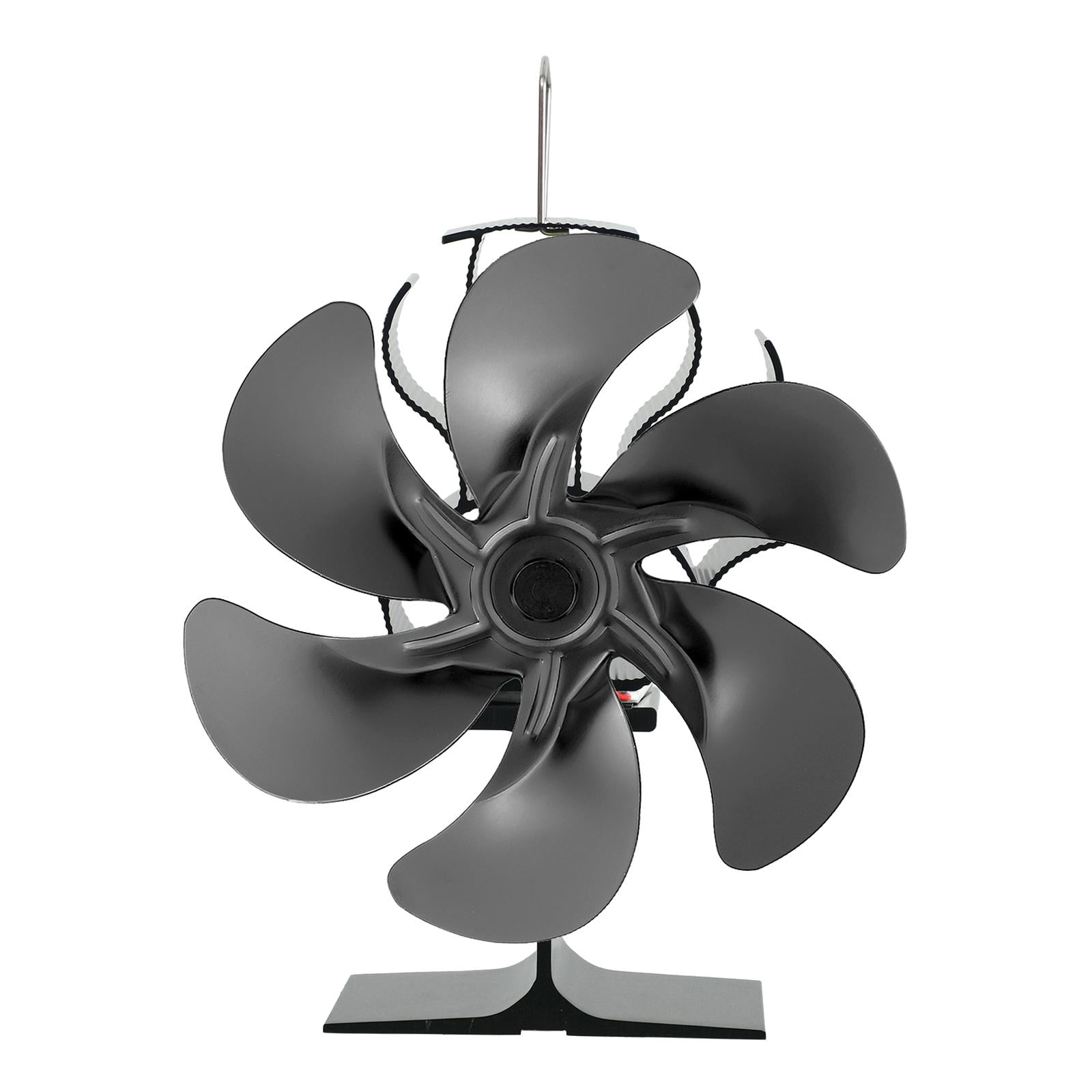 6 Blade Fireplace Stove Fan Eco Friendly Versatile Low Noise Wood Burner Fan