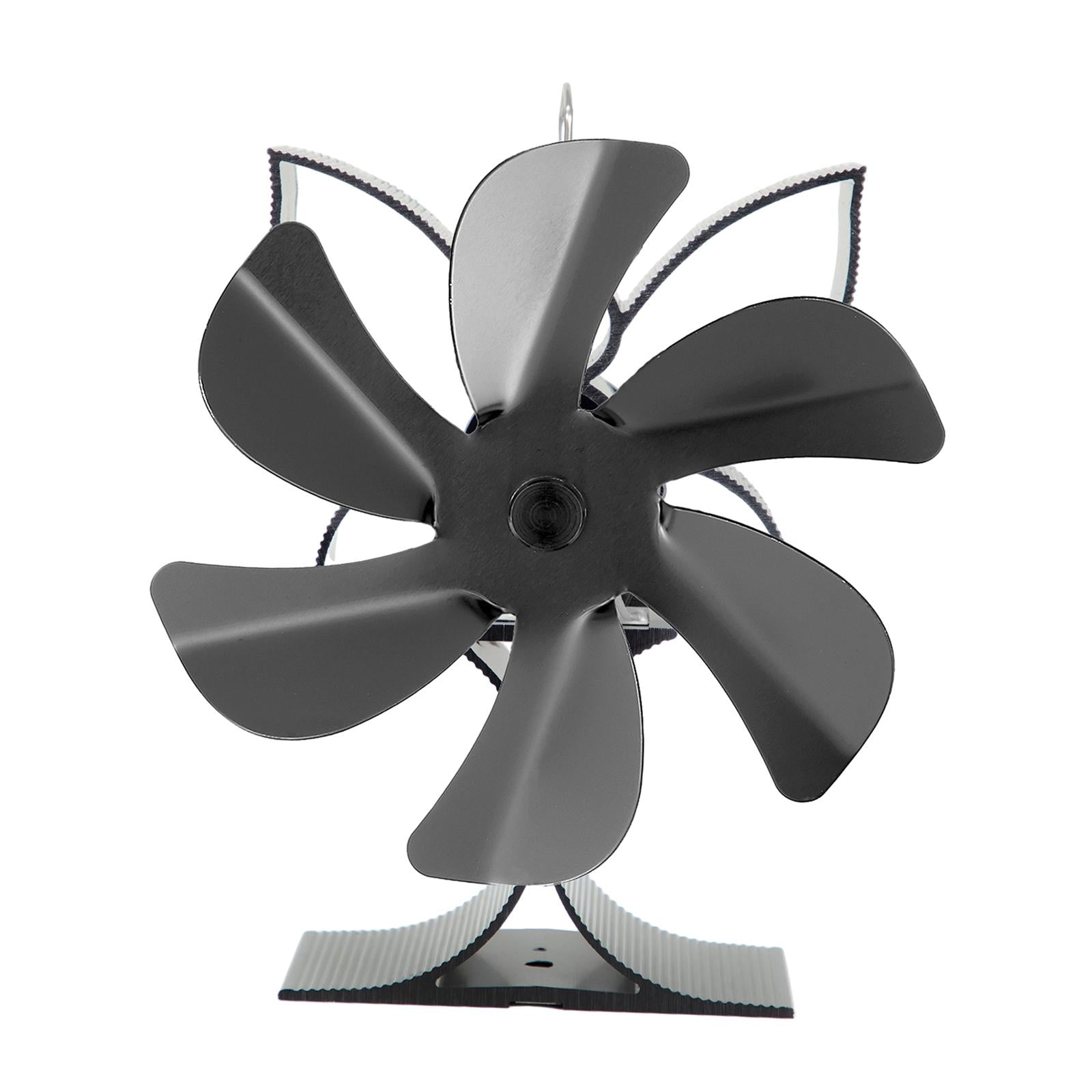 Xmas Logs Burner Heat Powered Fireplace Fan Energy Saving Versatile Aluminum