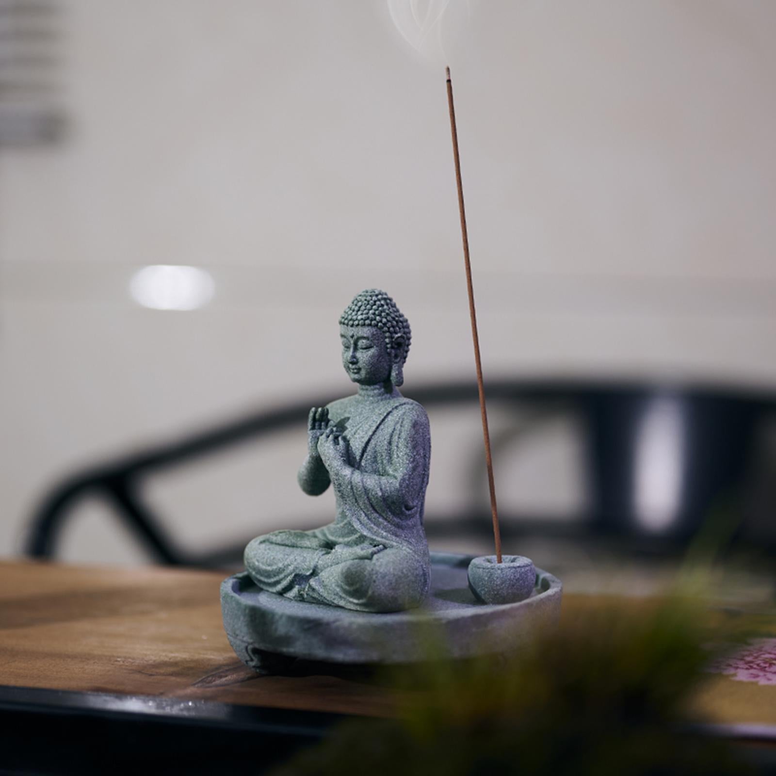 Buddha Incense Stick Holder Zen Incense Stand for Desk Living Room Yoga Style B