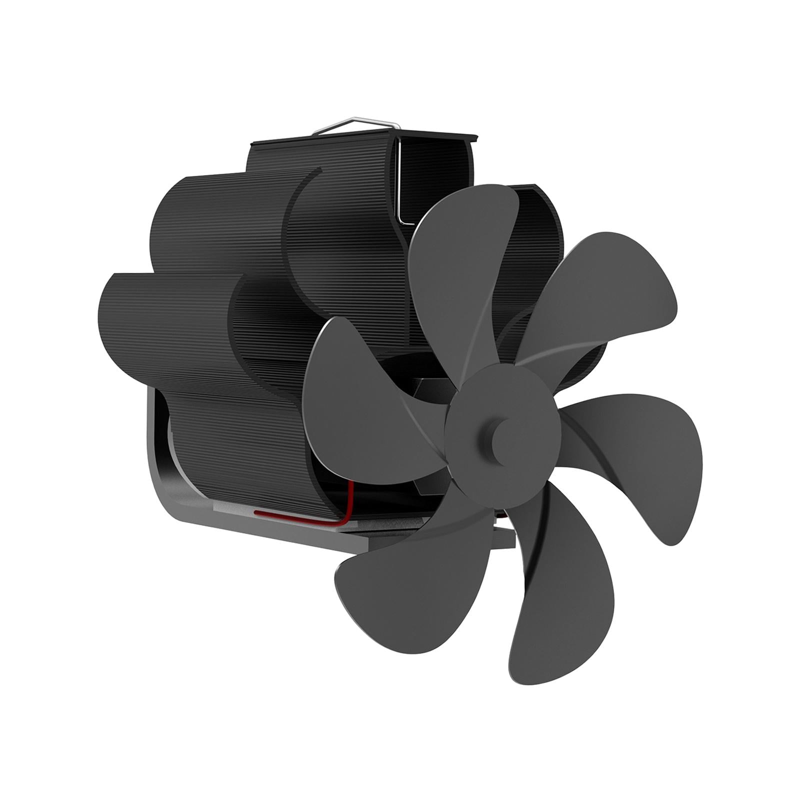 Flue Pipe Heat Powered Fireplace Fan 6 Blade Efficient Multipurpose Aluminum