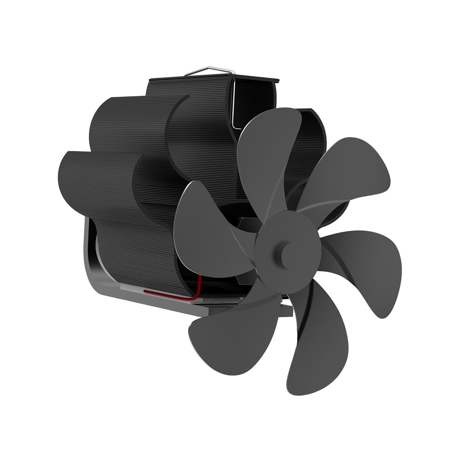 Flue Pipe Heat Powered Fireplace Fan 6 Blade Efficient Multipurpose Aluminum