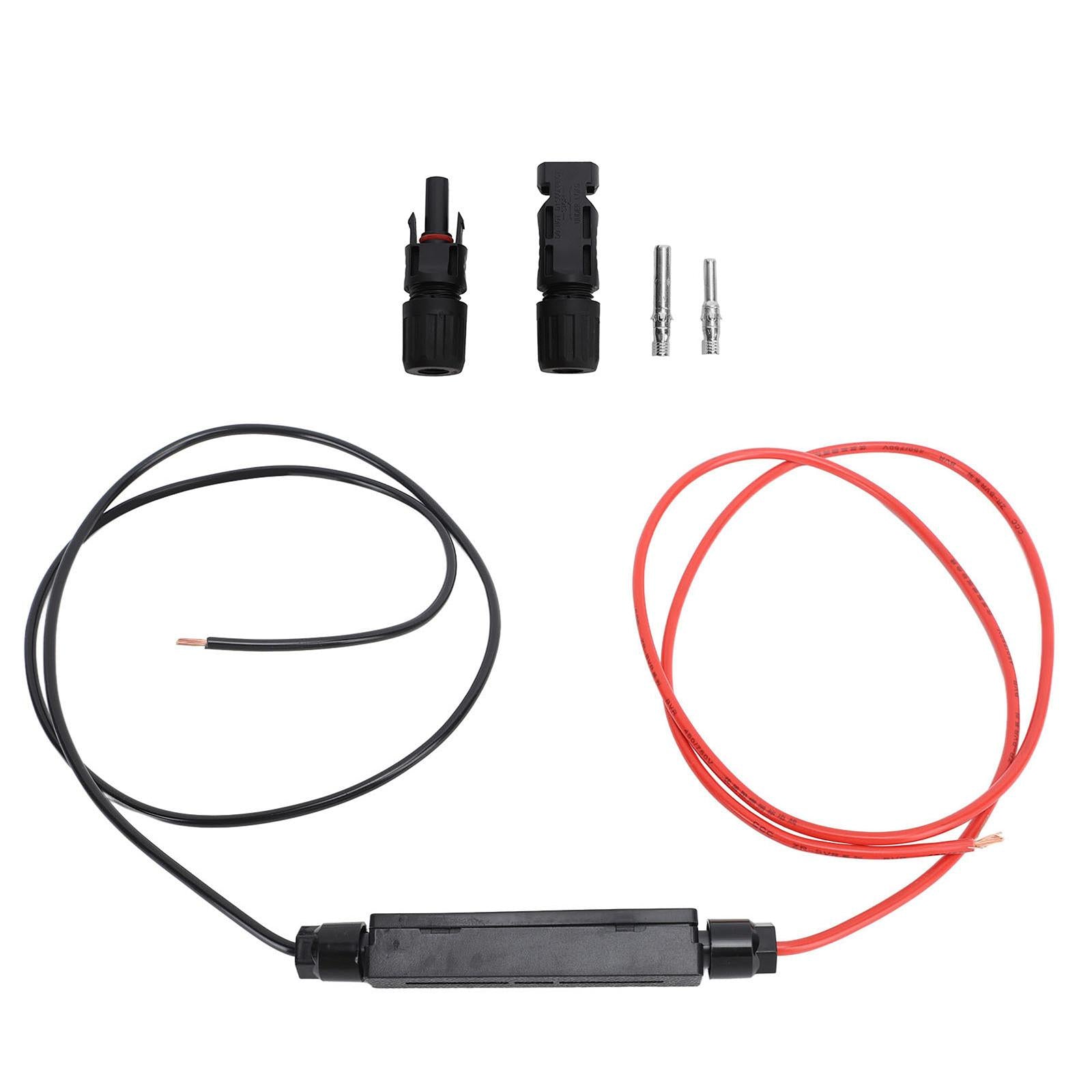 Solar Panel Connector Extension Cable Accessories Durable Red and Black Wire