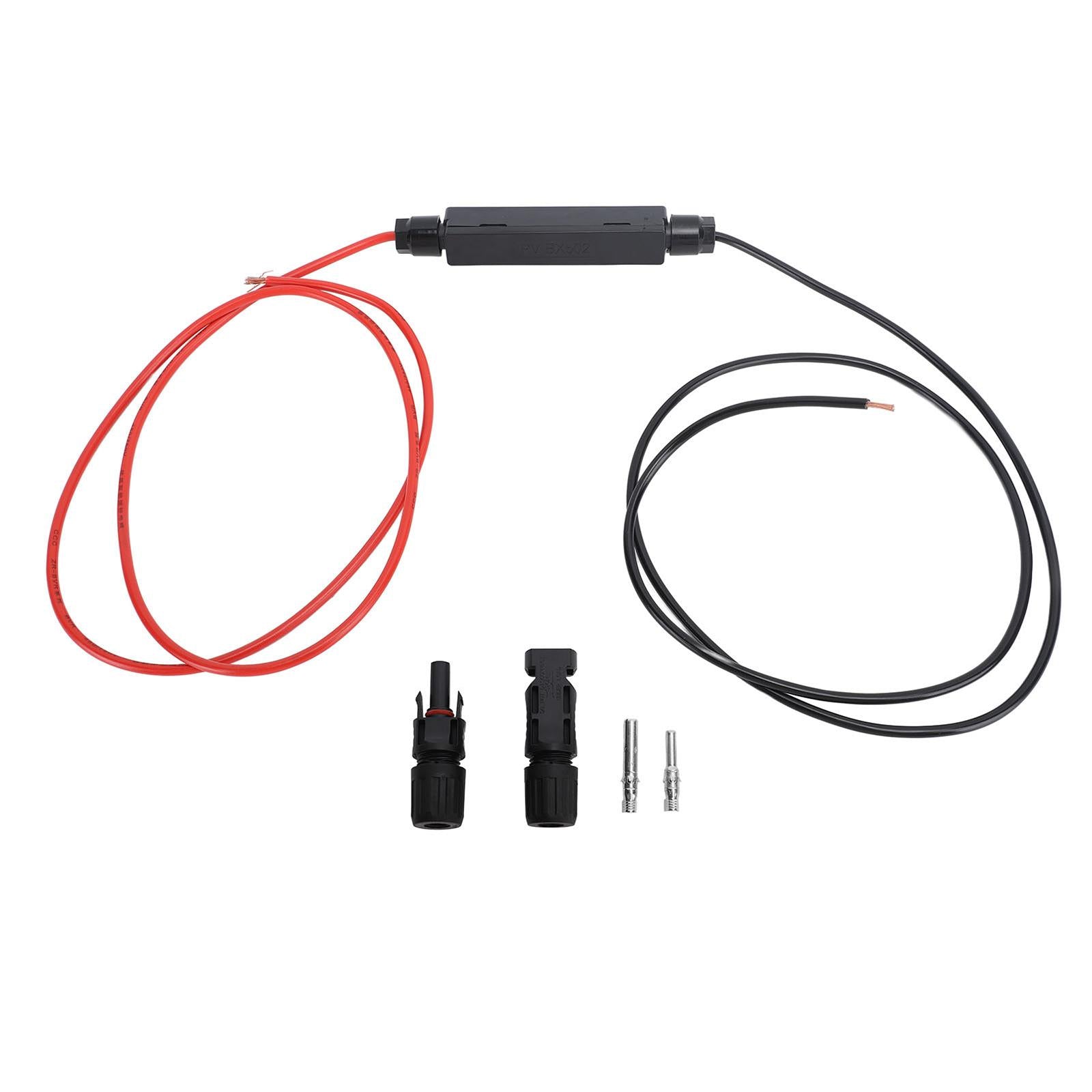 Solar Panel Connector Extension Cable Accessories Durable Red and Black Wire