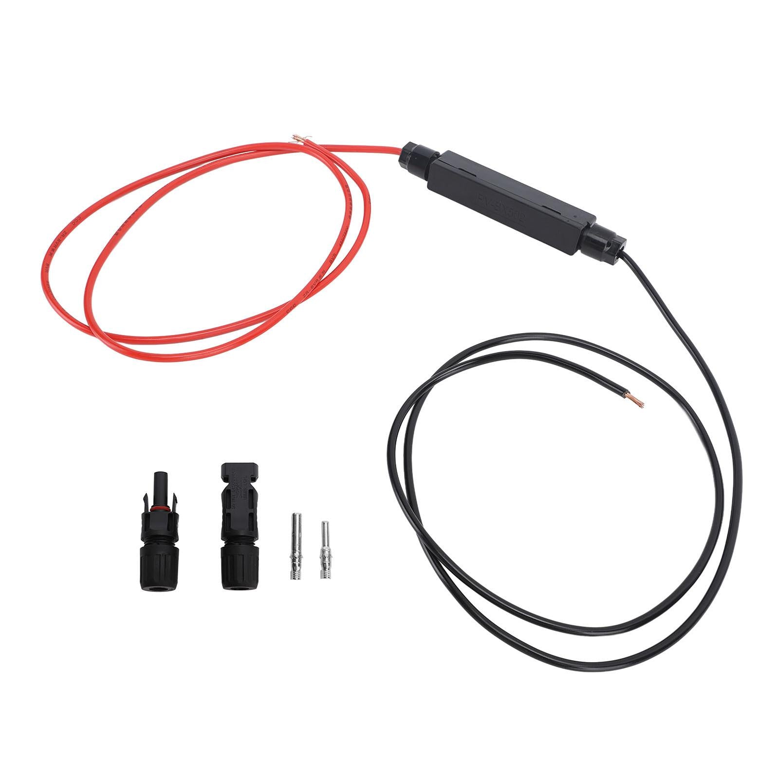 Solar Panel Connector Extension Cable Accessories Durable Red and Black Wire