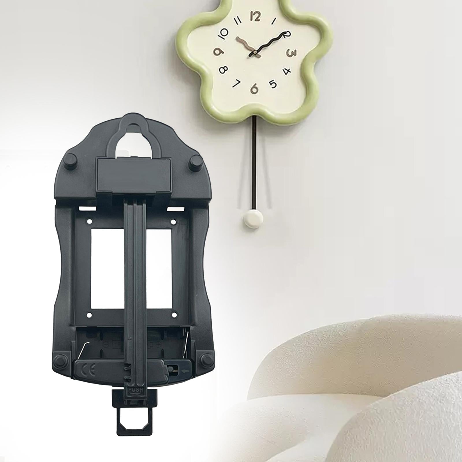 Pendulum Clock Movement Easy to Install Black Quartz DIY Wall Clock Movement