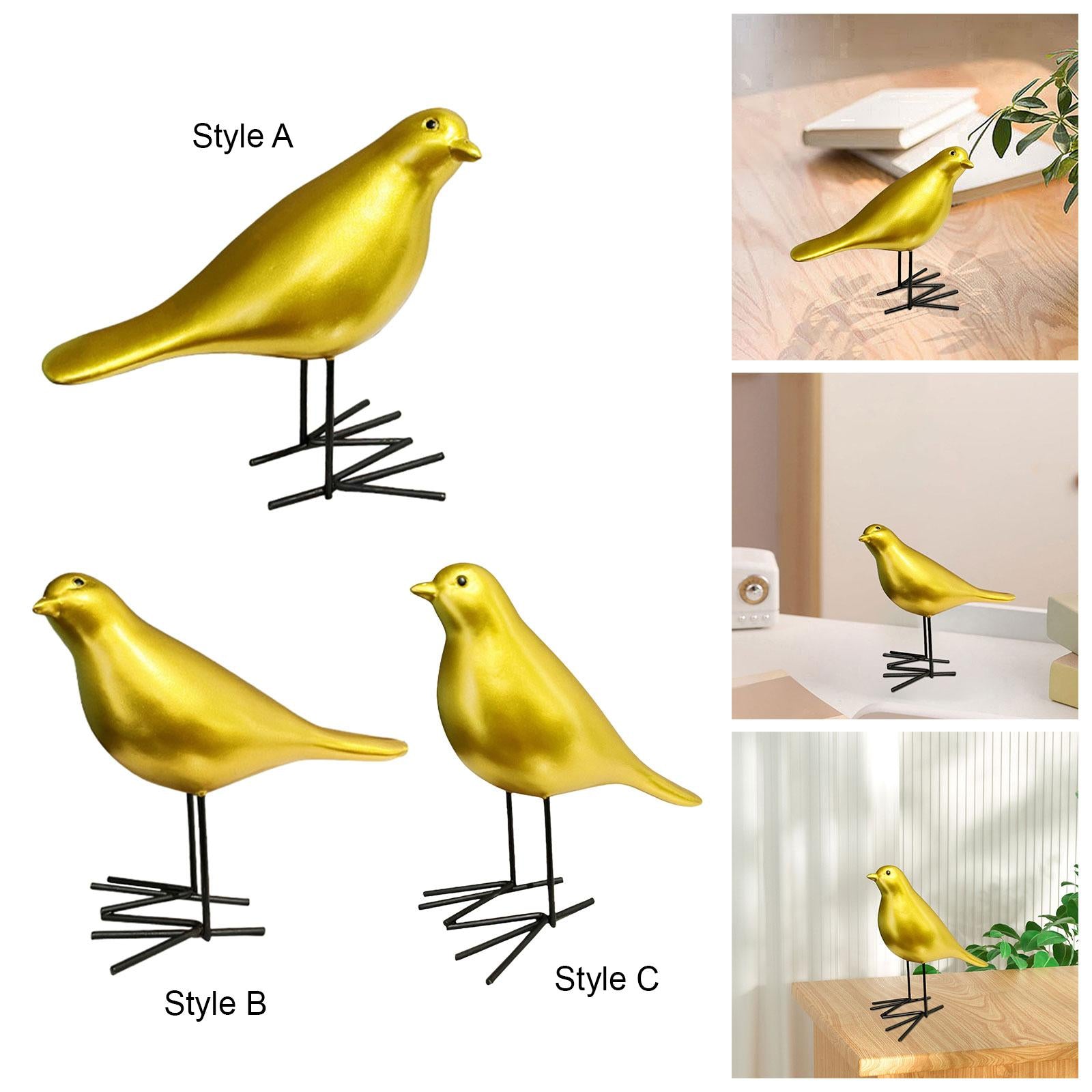 Bird Statue Sculpture Adorable Bird Figurine for Office Indoor Festival StyleA 15x7.5x14.5cm