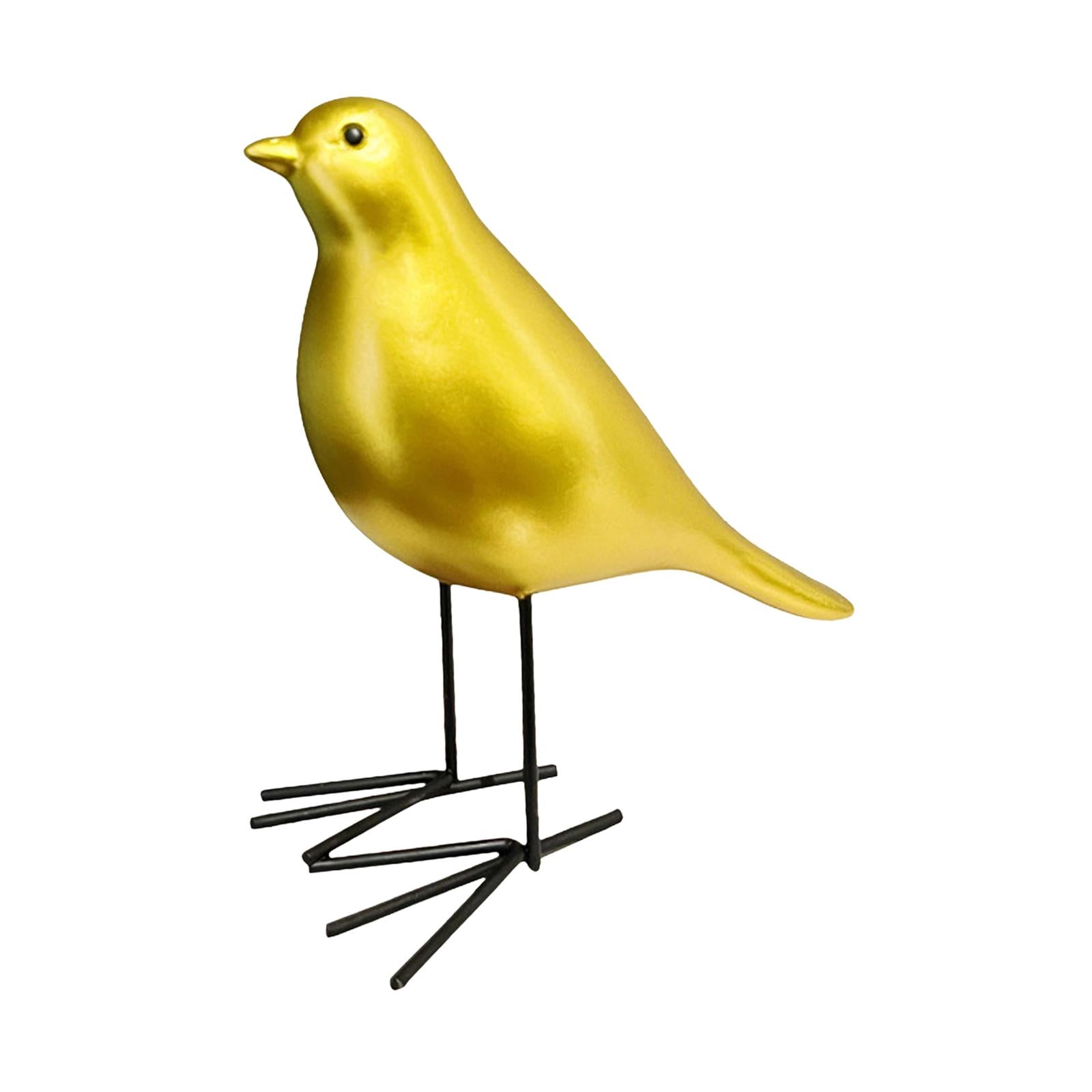 Bird Statue Sculpture Adorable Bird Figurine for Office Indoor Festival StyleC 15x7.5x15.5cm