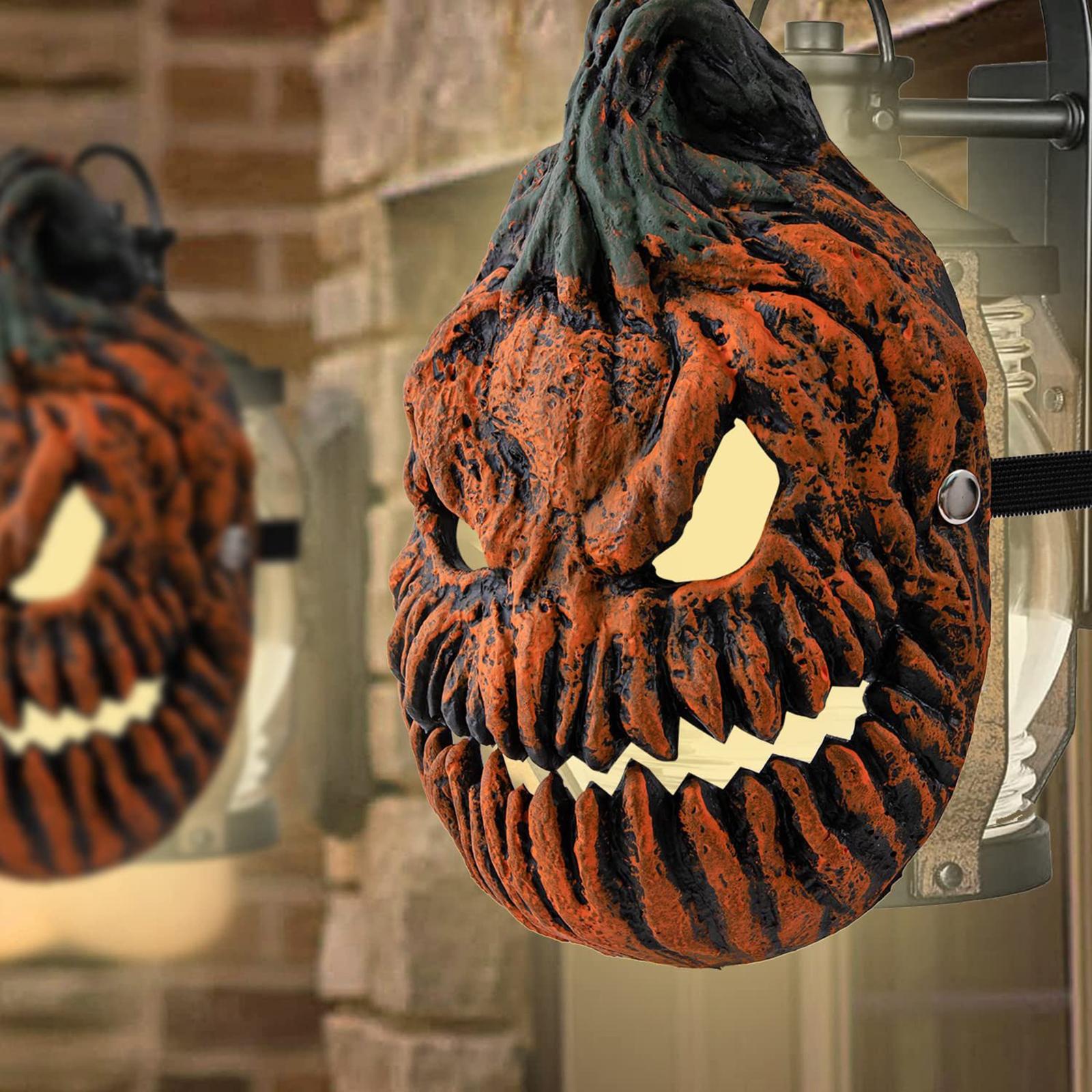 Halloween Pumpkin Mask Decor Halloween Lamp Cover for Shows Cosplay Festival 2 Pieces