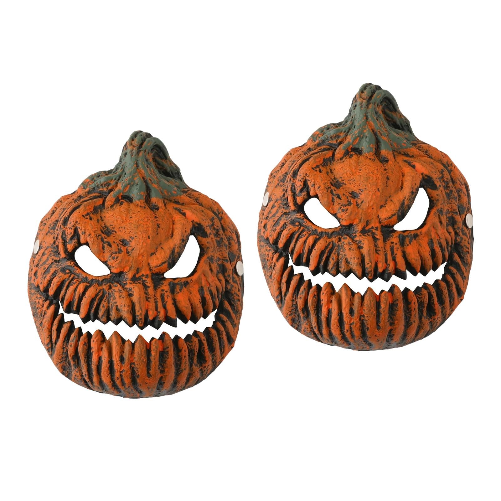 Halloween Pumpkin Mask Decor Halloween Lamp Cover for Shows Cosplay Festival 2 Pieces