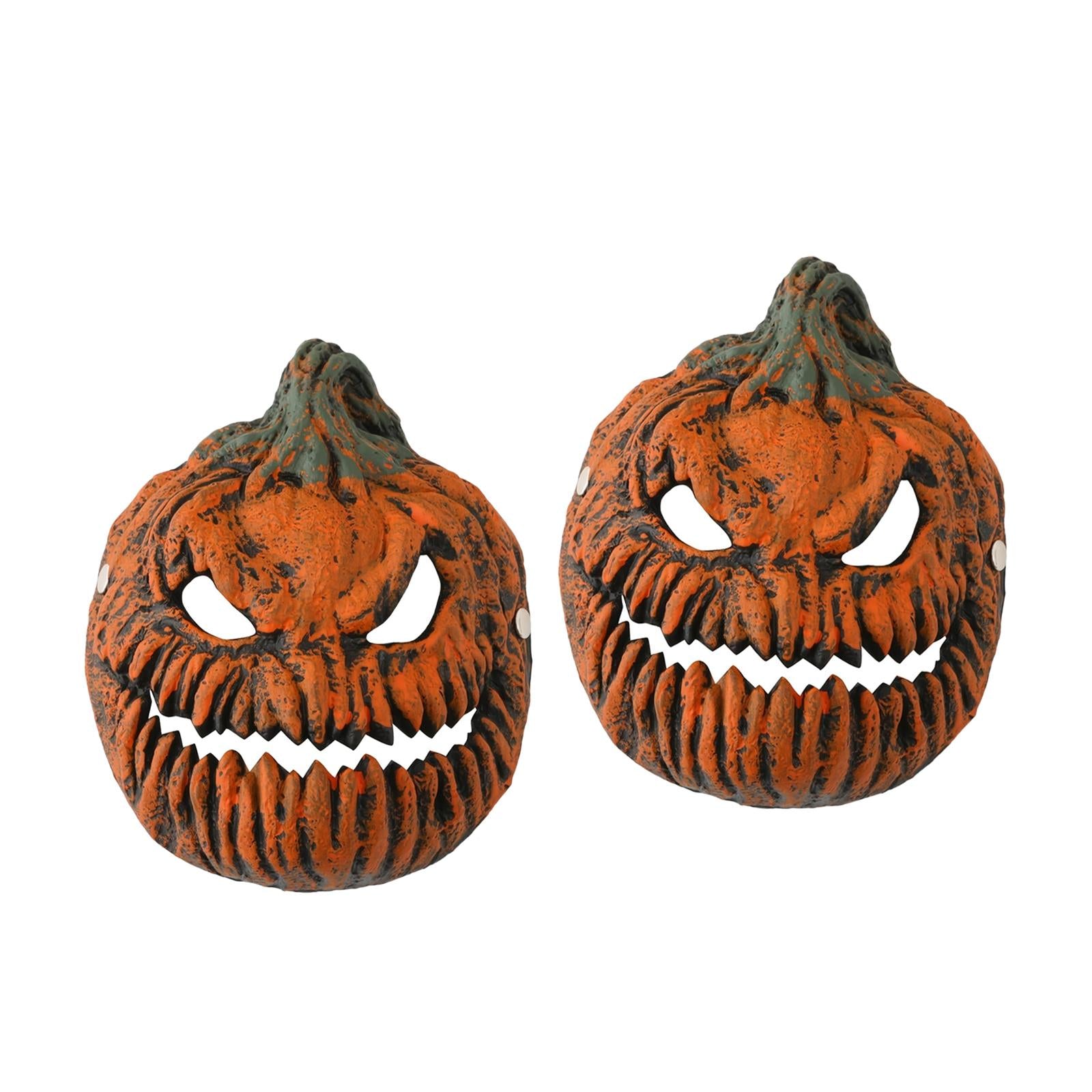 Halloween Pumpkin Mask Decor Halloween Lamp Cover for Shows Cosplay Festival 2 Pieces