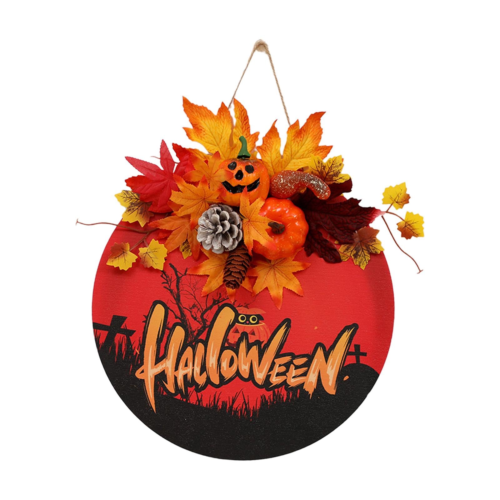 Halloween Door Sign Halloween Skull Decor for Thanksgiving Housewarming Gift