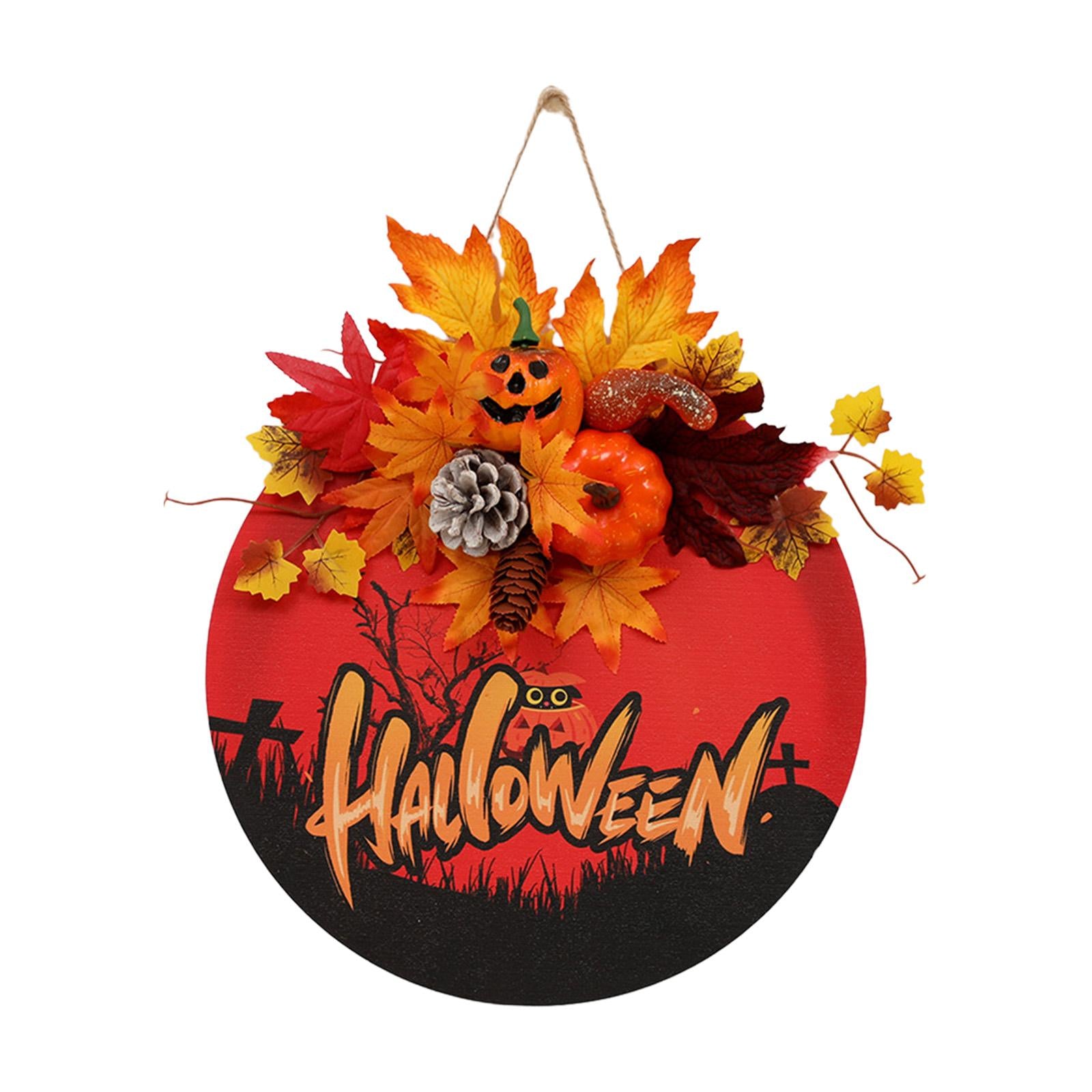 Halloween Door Sign Halloween Skull Decor for Thanksgiving Housewarming Gift