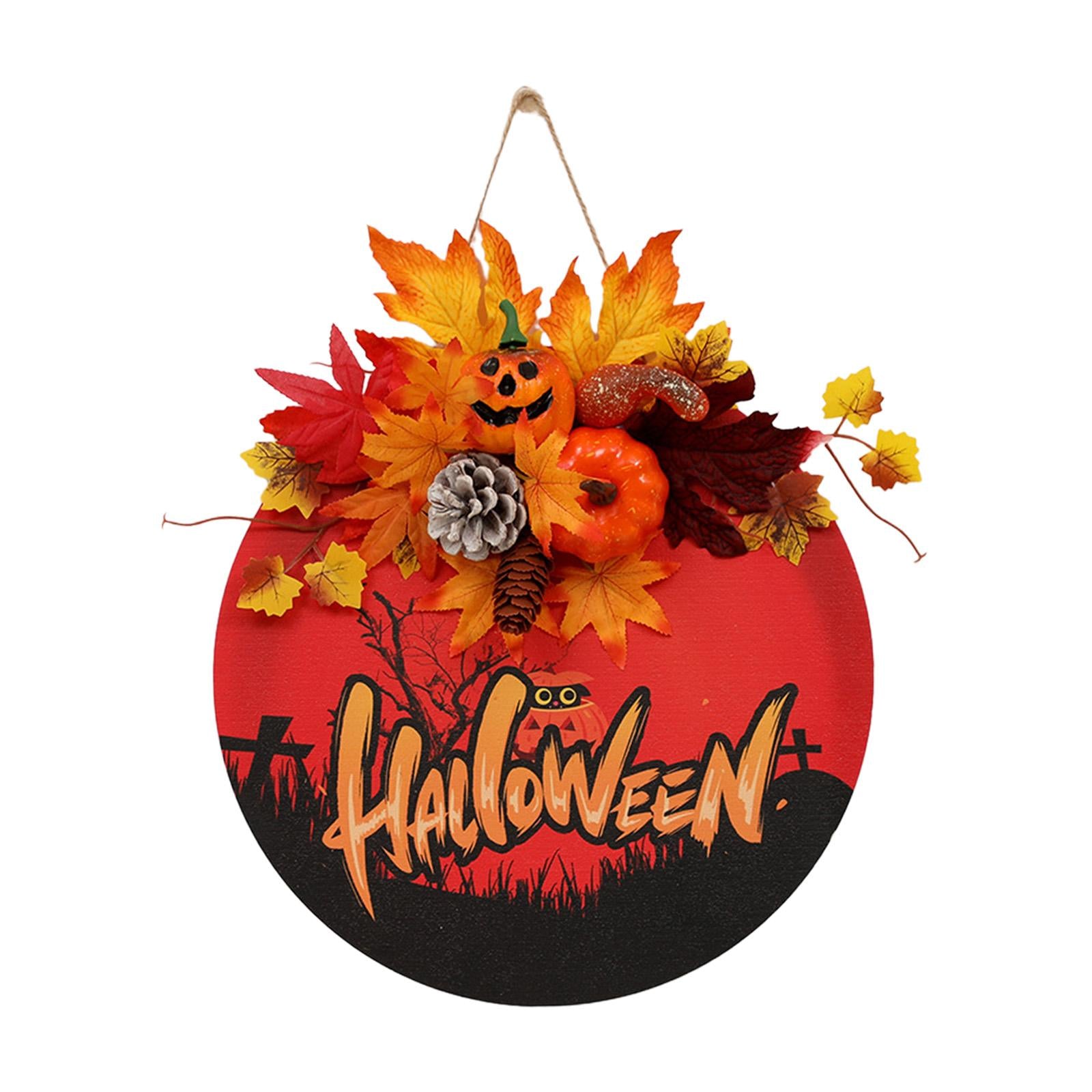Halloween Door Sign Halloween Skull Decor for Thanksgiving Housewarming Gift