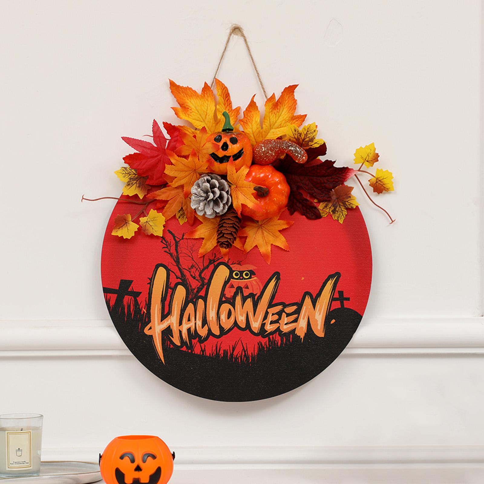 Halloween Door Sign Halloween Skull Decor for Thanksgiving Housewarming Gift