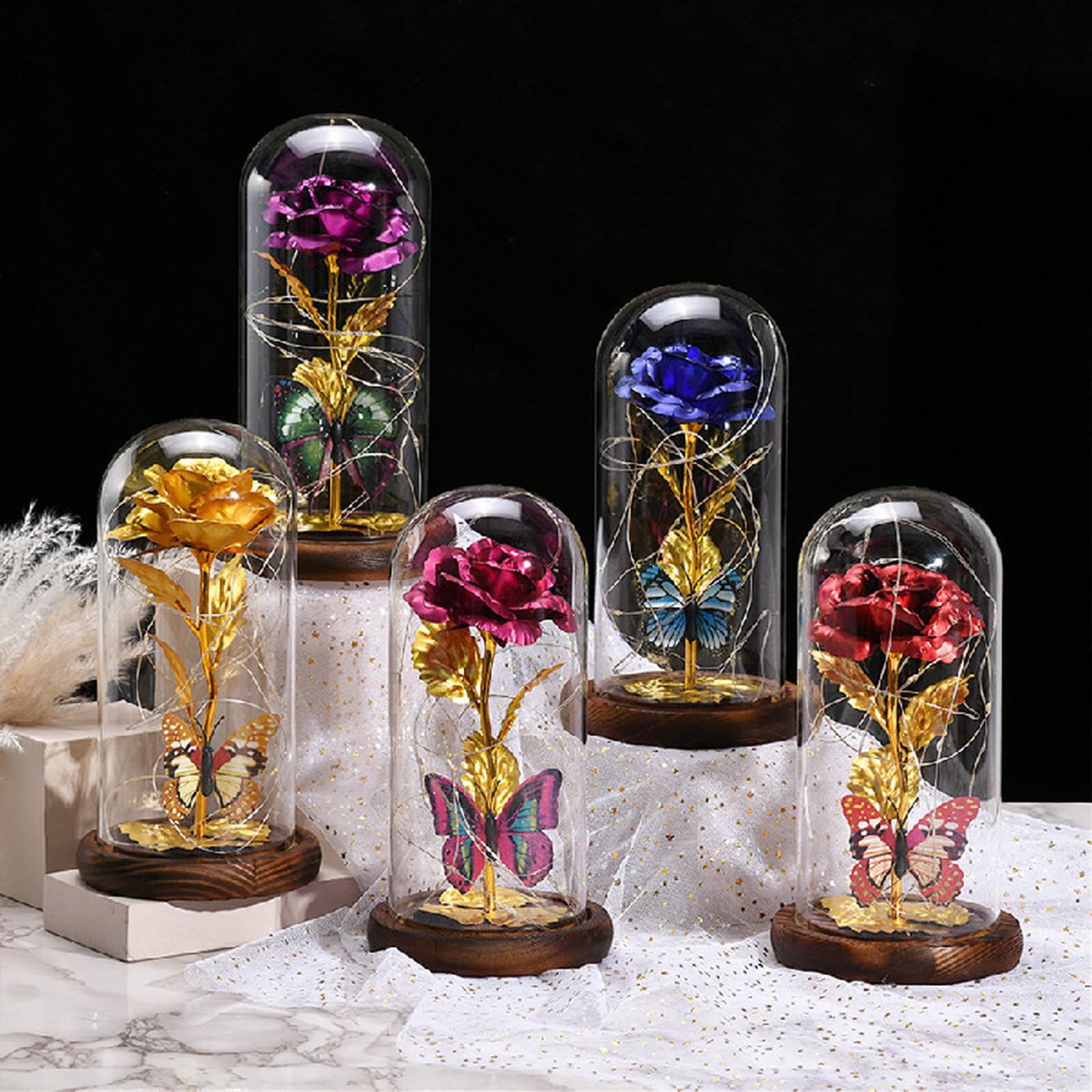 Rose Flower Gifts for Women Tabletop Decoration for Anniversary Wedding Xmas blue