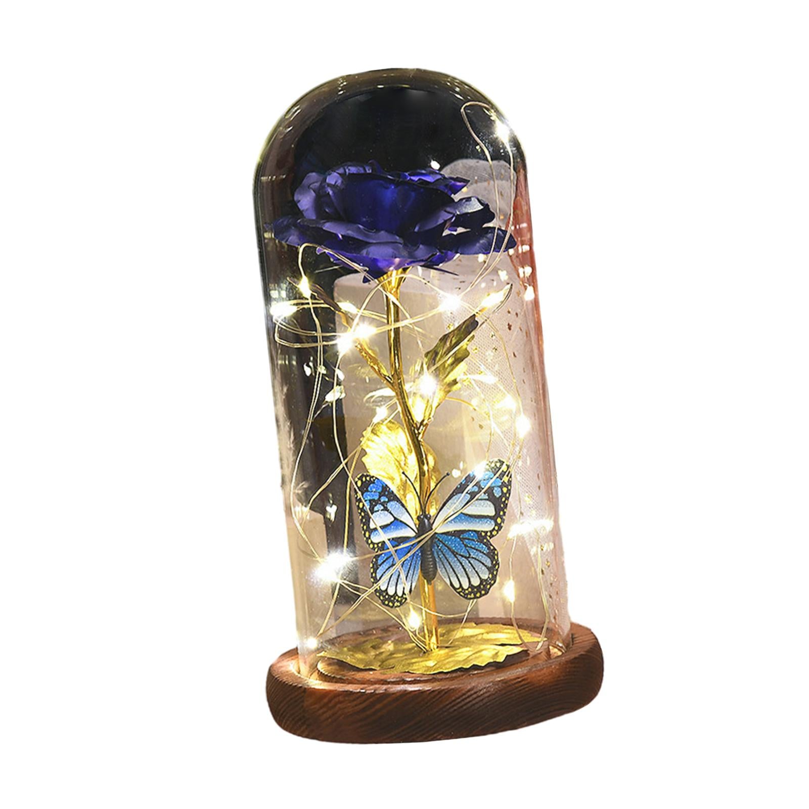 Rose Flower Gifts for Women Tabletop Decoration for Anniversary Wedding Xmas blue