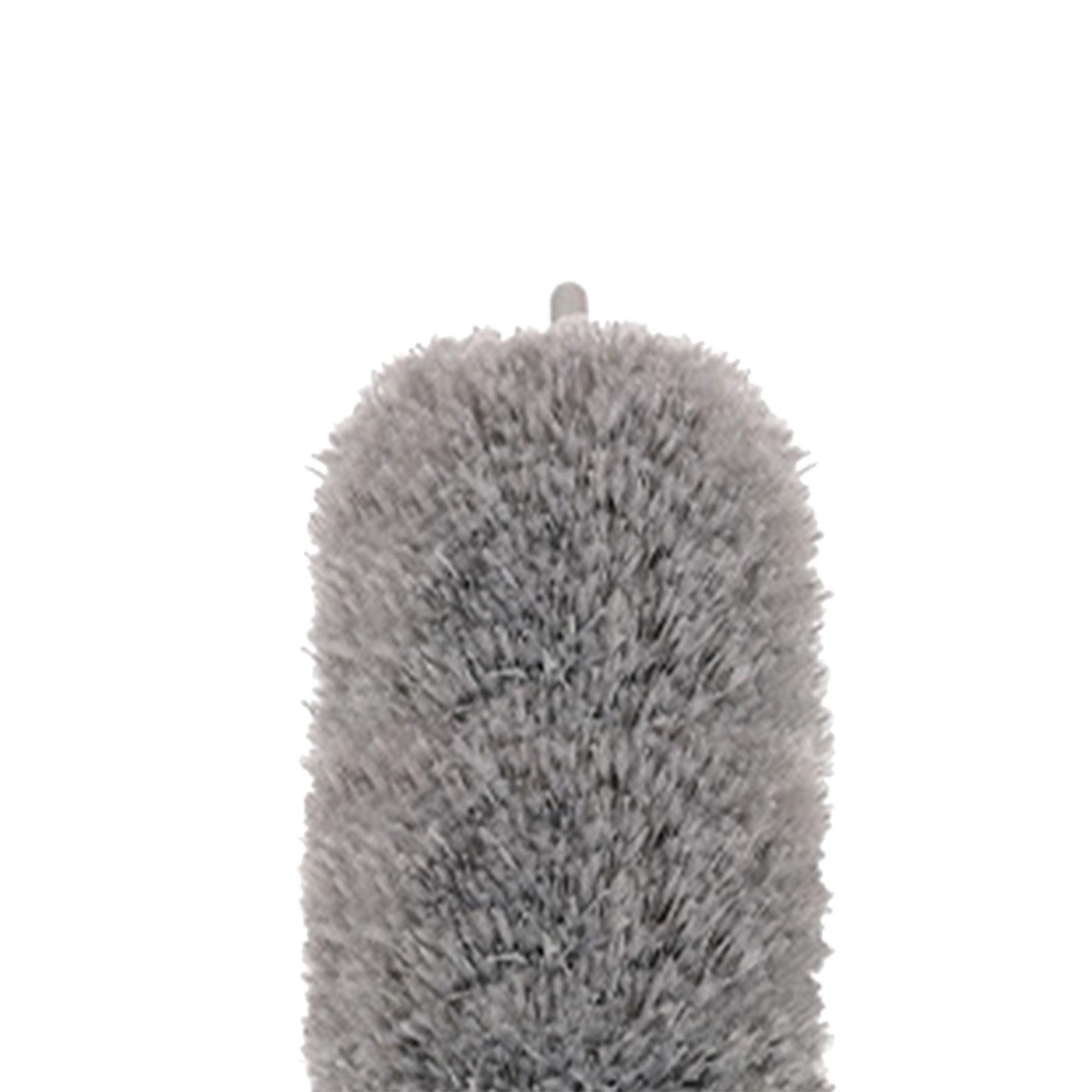 Microfiber Feather Duster Dust Brush Cleaner for Furniture Cars High Ceiling Gray 2.5m