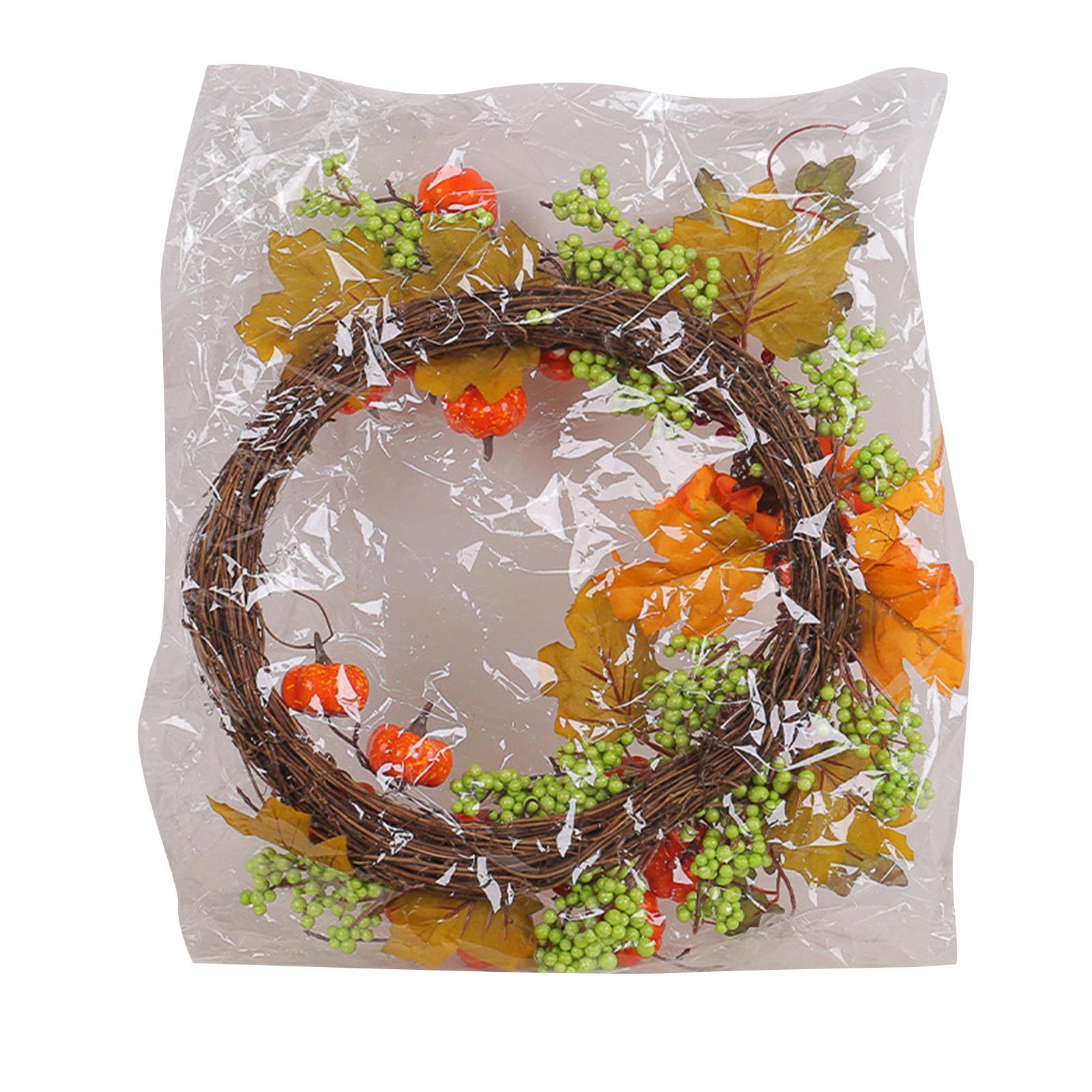 Fall Wreath for Front Door Garland Autumn Wreath for Party Home Thanksgiving