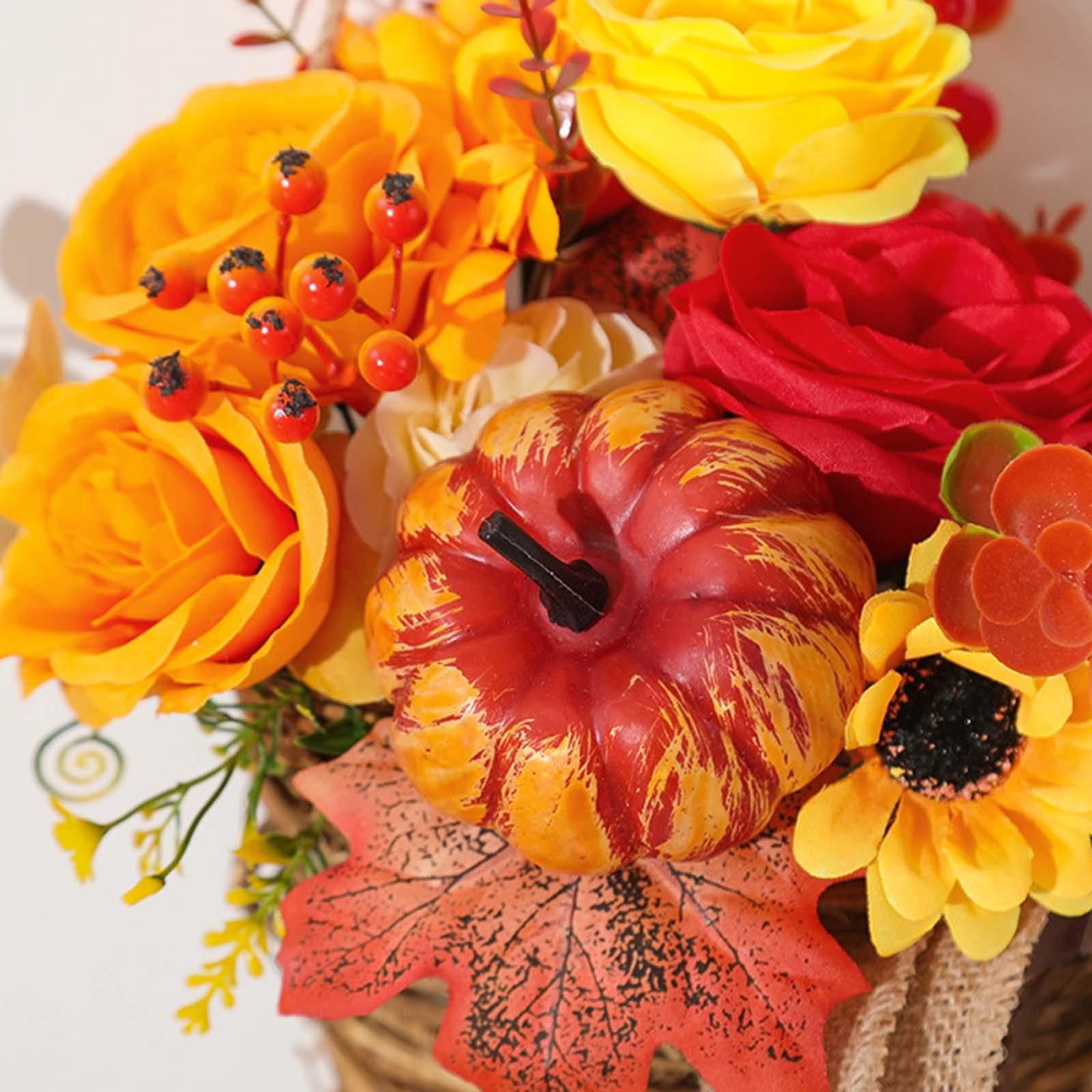 Fall Flower Basket Door Hanging Flower Basket for Holiday Wedding Decoration