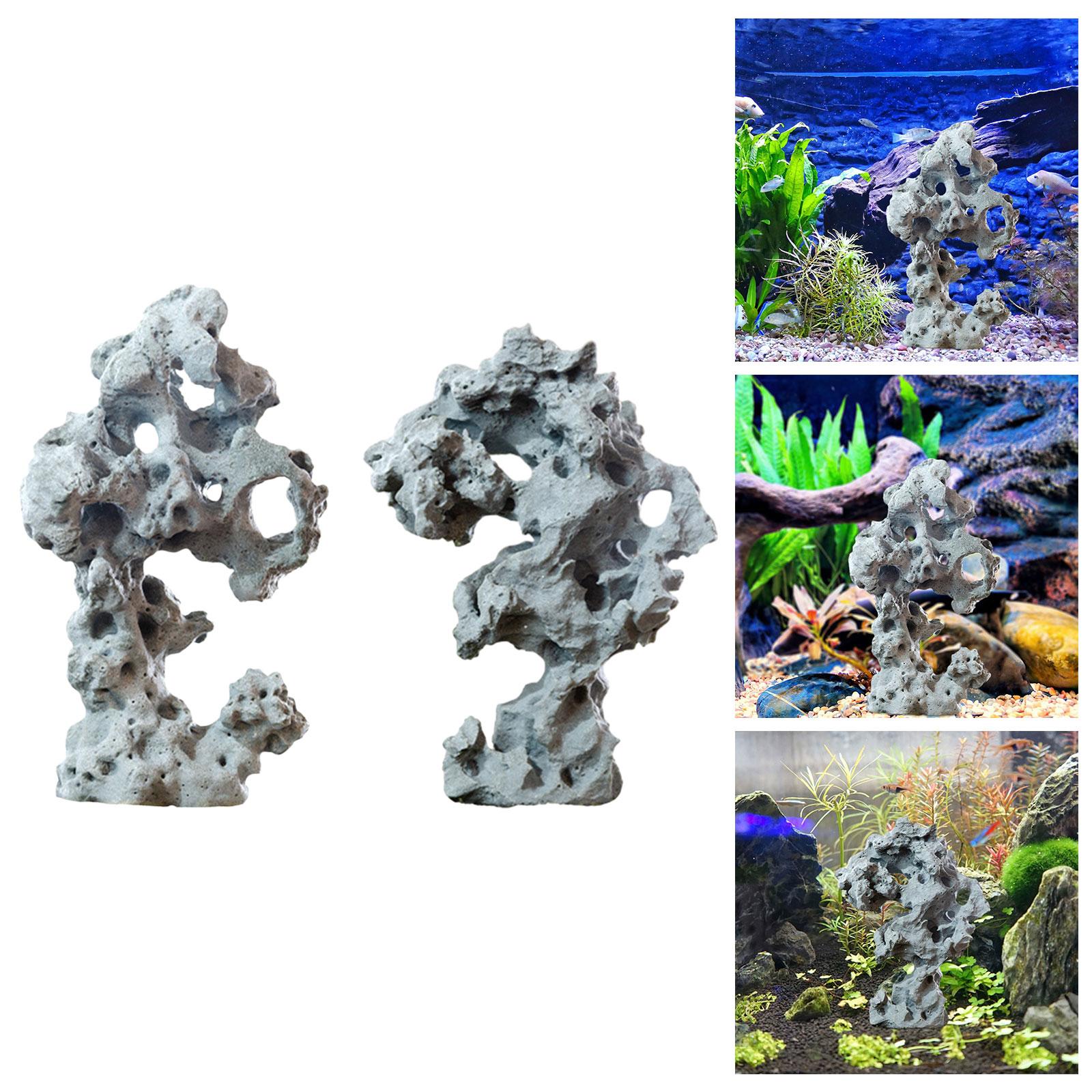 Fish Tank Rock Terrarium Artificial Rockery Fish Hiding Cave Fish Tank Decor A