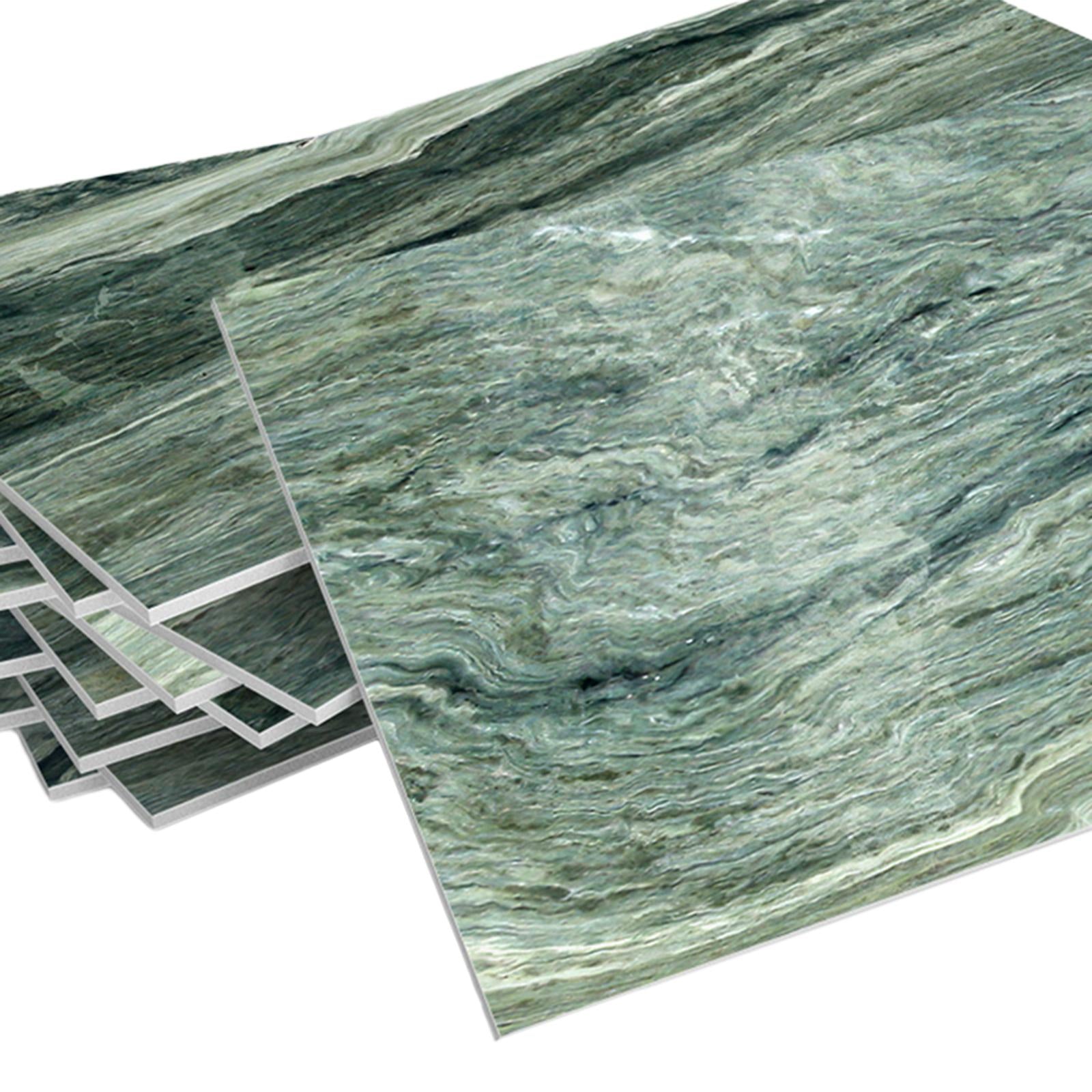 16Pcs Foam Wallpaper Peel and Sticker Wall Panels for Bathroom Kitchen Bedroom Green