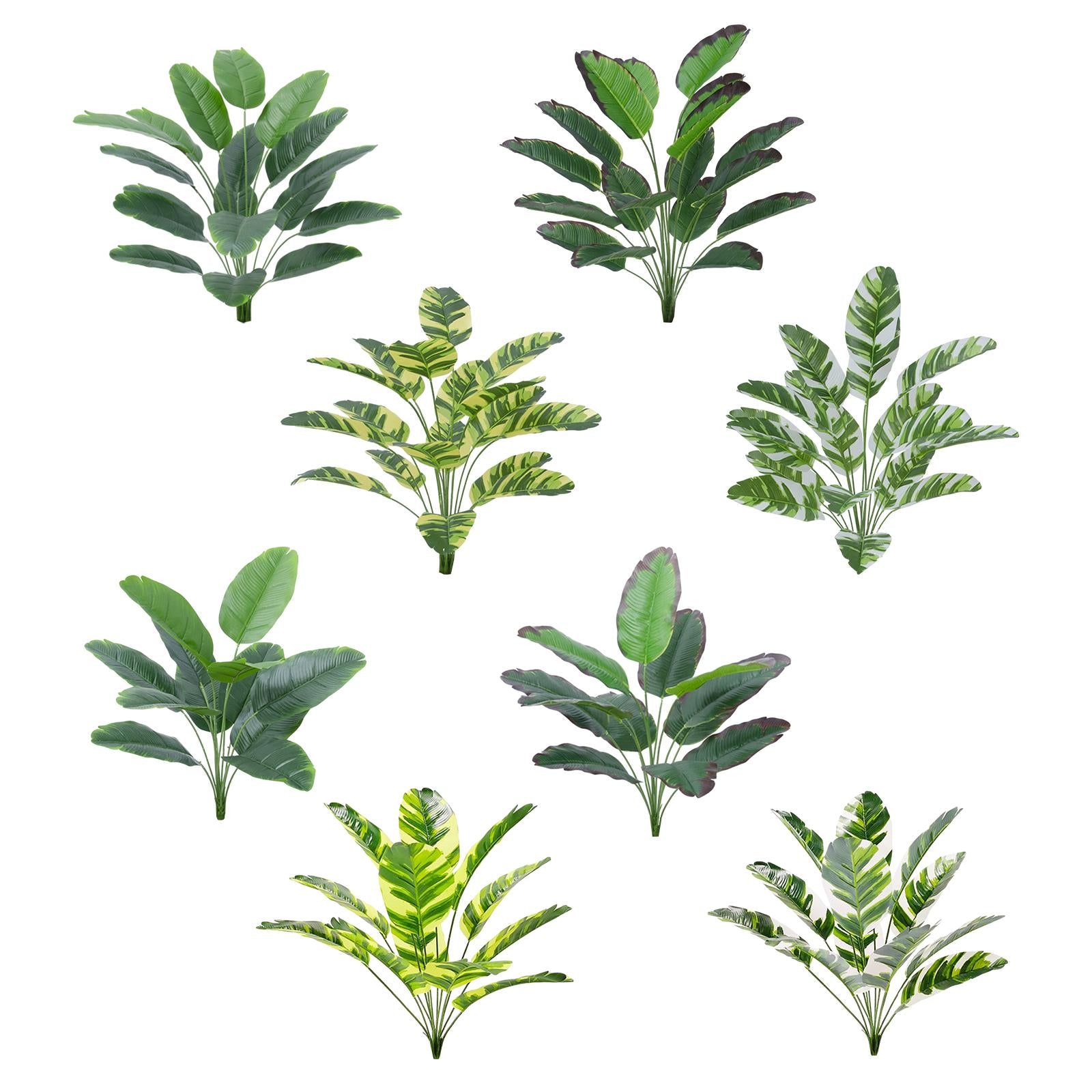 Large Fake Plants Outside Simulated Banana Leaf for Bathroom Beach Fireplace 12 heads Style A