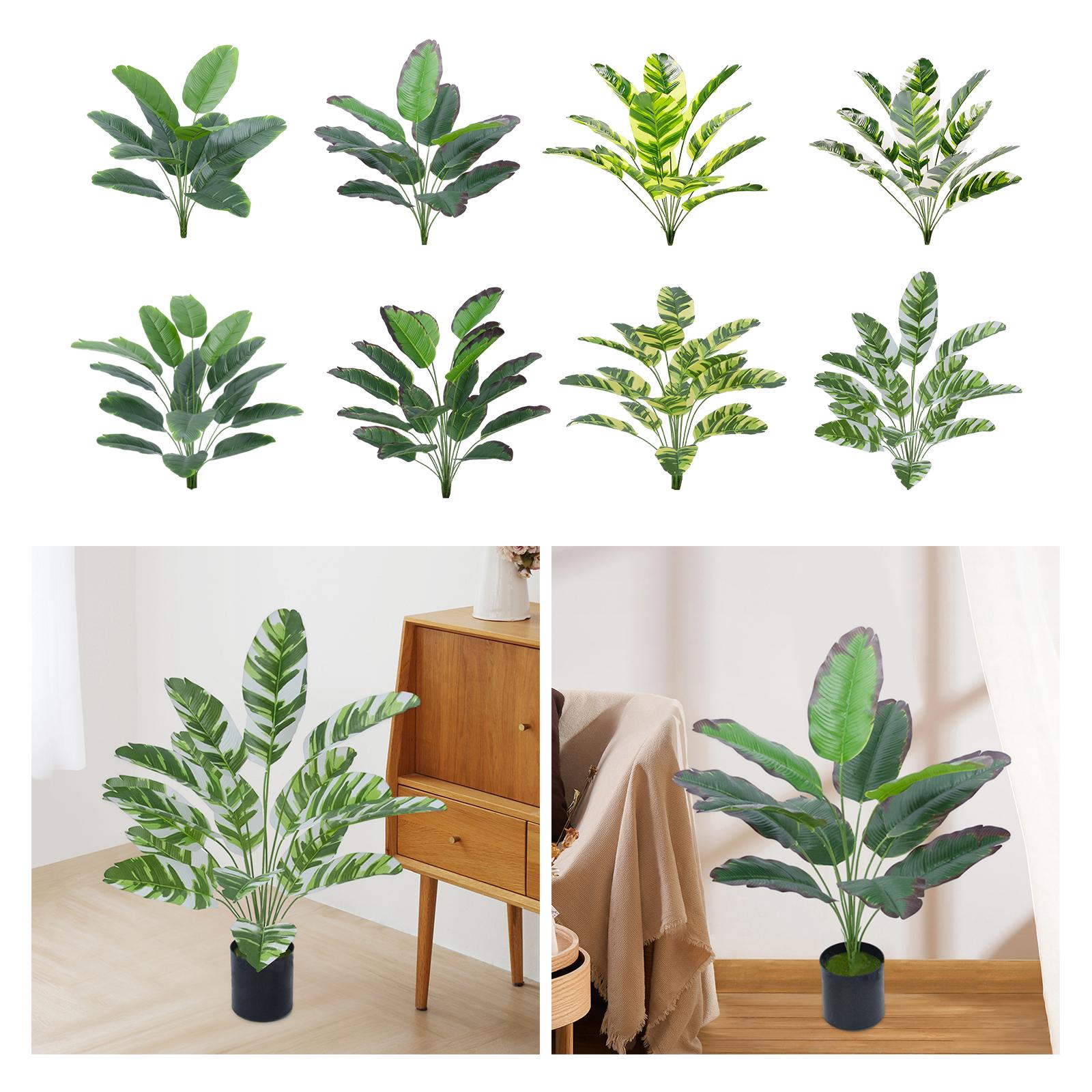 Large Fake Plants Outside Simulated Banana Leaf for Bathroom Beach Fireplace 12 heads Style A