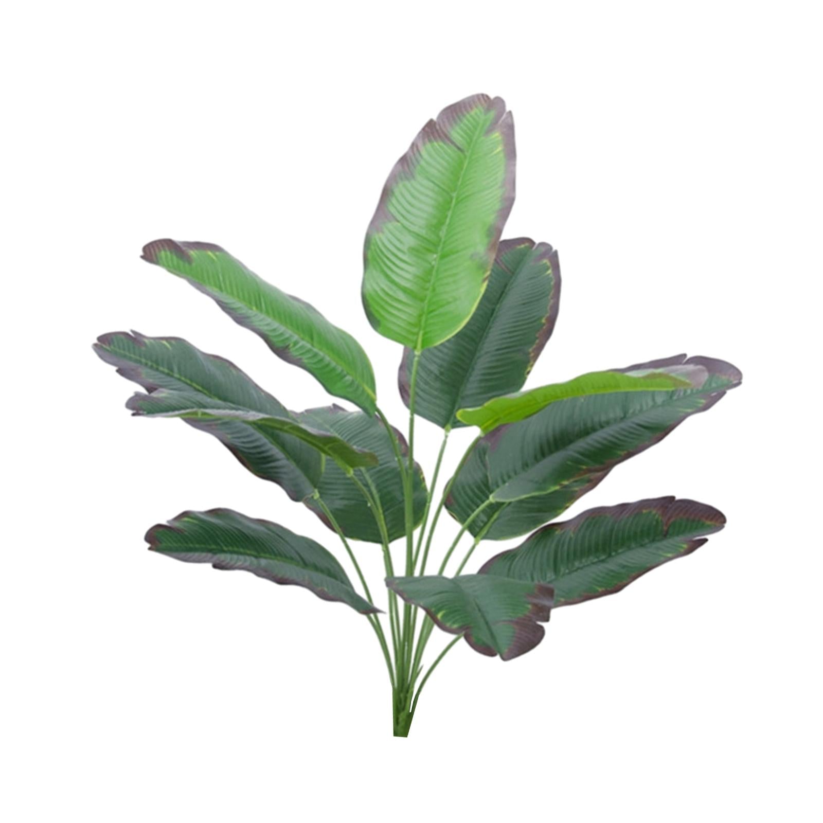 Large Fake Plants Outside Simulated Banana Leaf for Bathroom Beach Fireplace 12 heads Style B