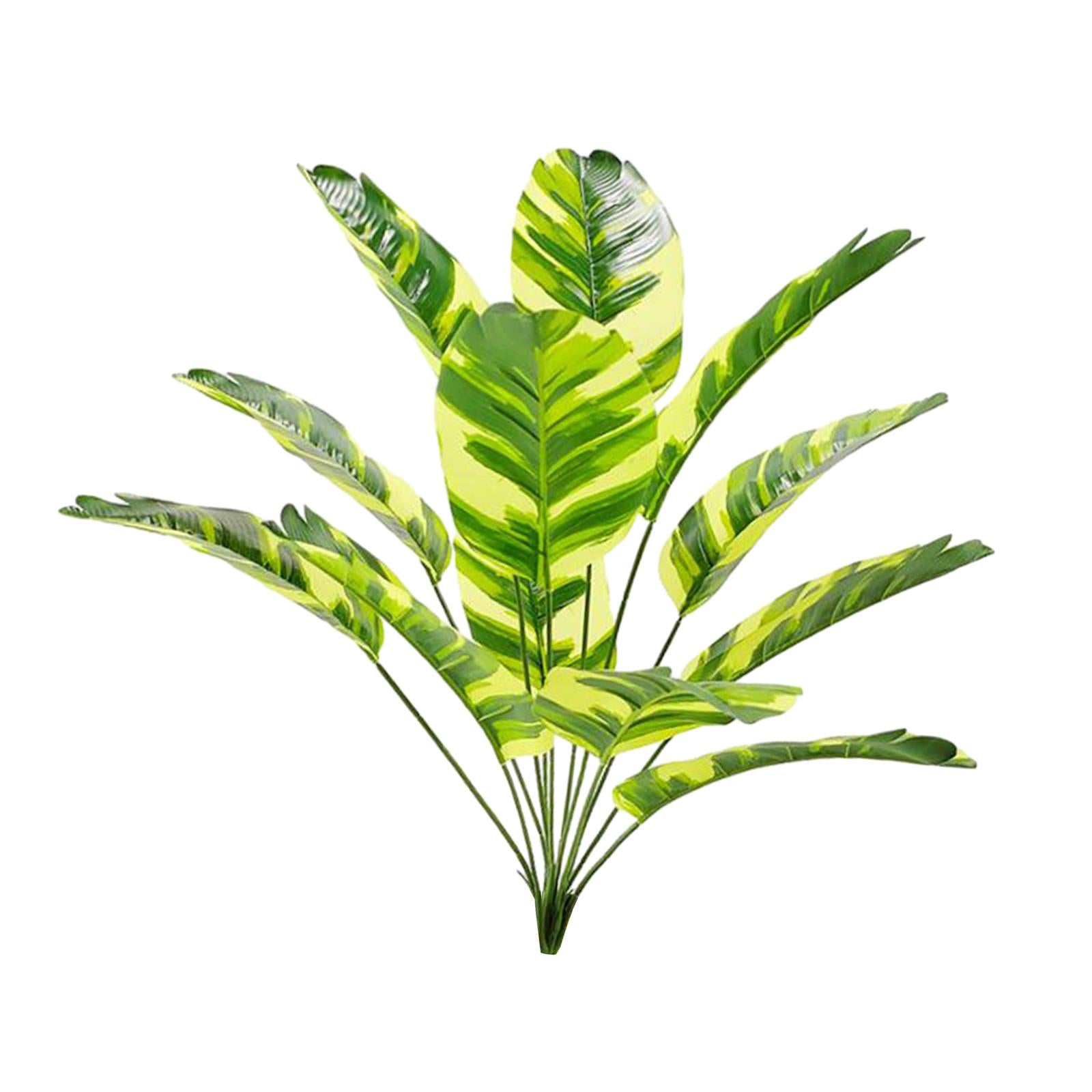Large Fake Plants Outside Simulated Banana Leaf for Bathroom Beach Fireplace 12 heads Style C
