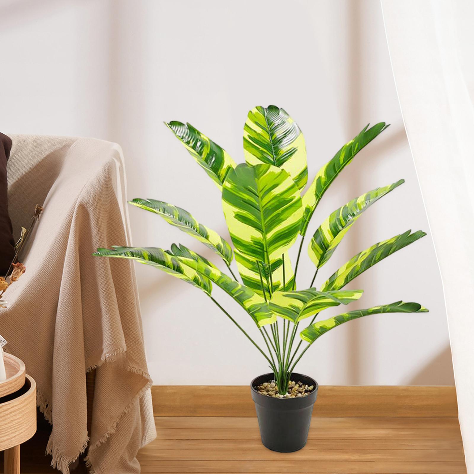 Large Fake Plants Outside Simulated Banana Leaf for Bathroom Beach Fireplace 12 heads Style C