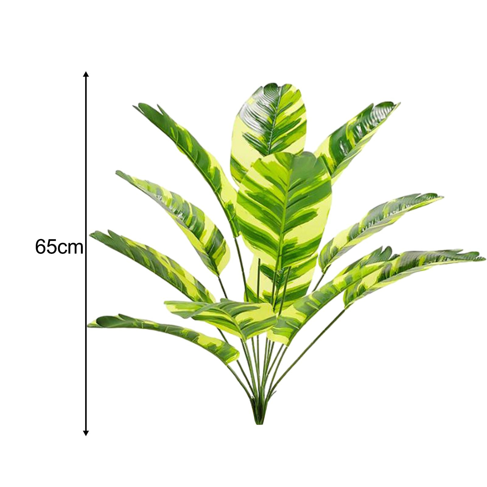 Large Fake Plants Outside Simulated Banana Leaf for Bathroom Beach Fireplace 12 heads Style C