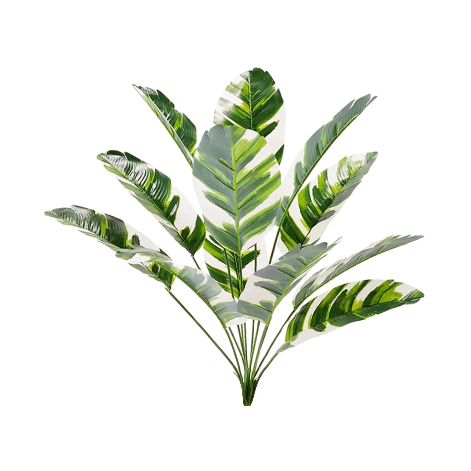 Large Fake Plants Outside Simulated Banana Leaf for Bathroom Beach Fireplace 12 heads Style D