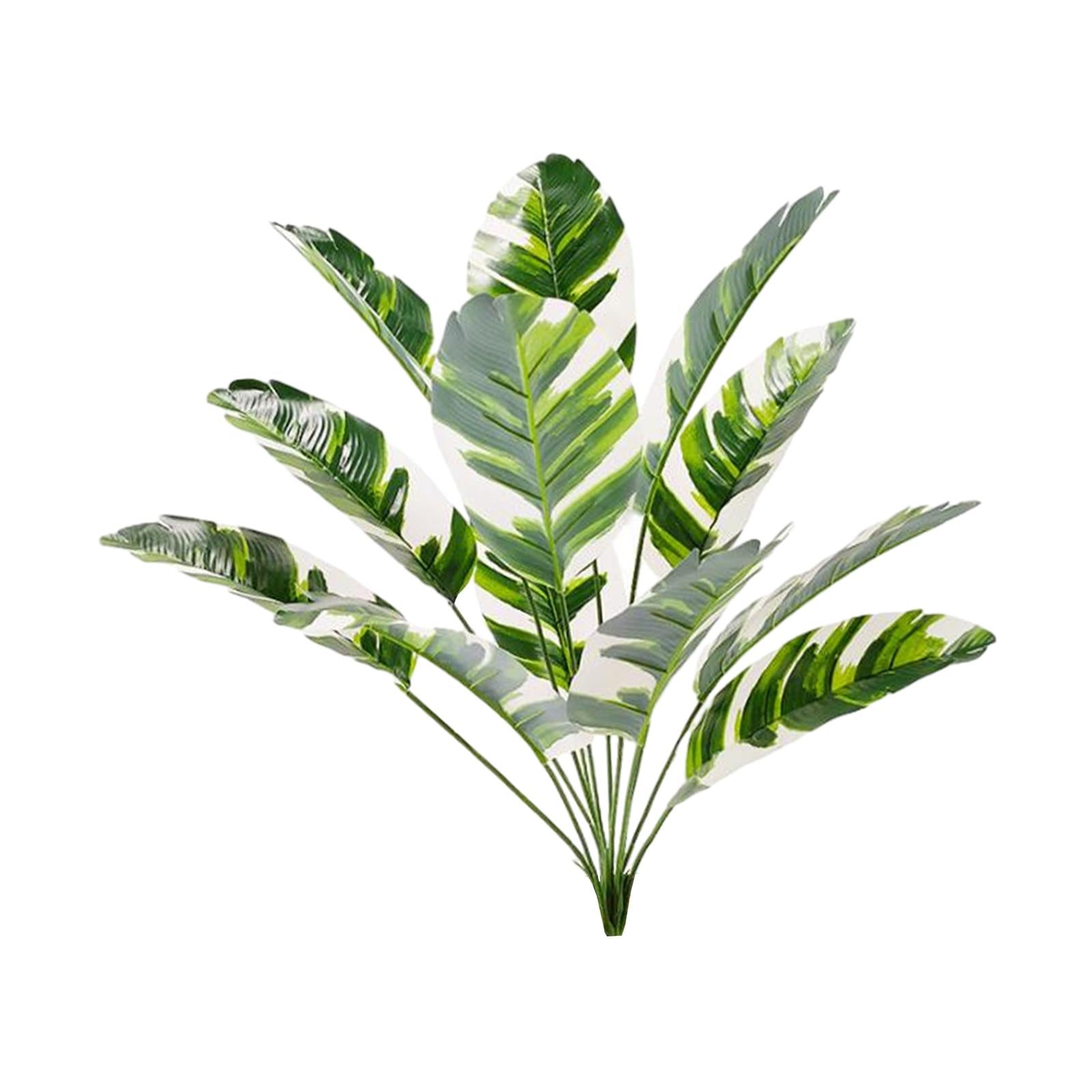 Large Fake Plants Outside Simulated Banana Leaf for Bathroom Beach Fireplace 12 heads Style D
