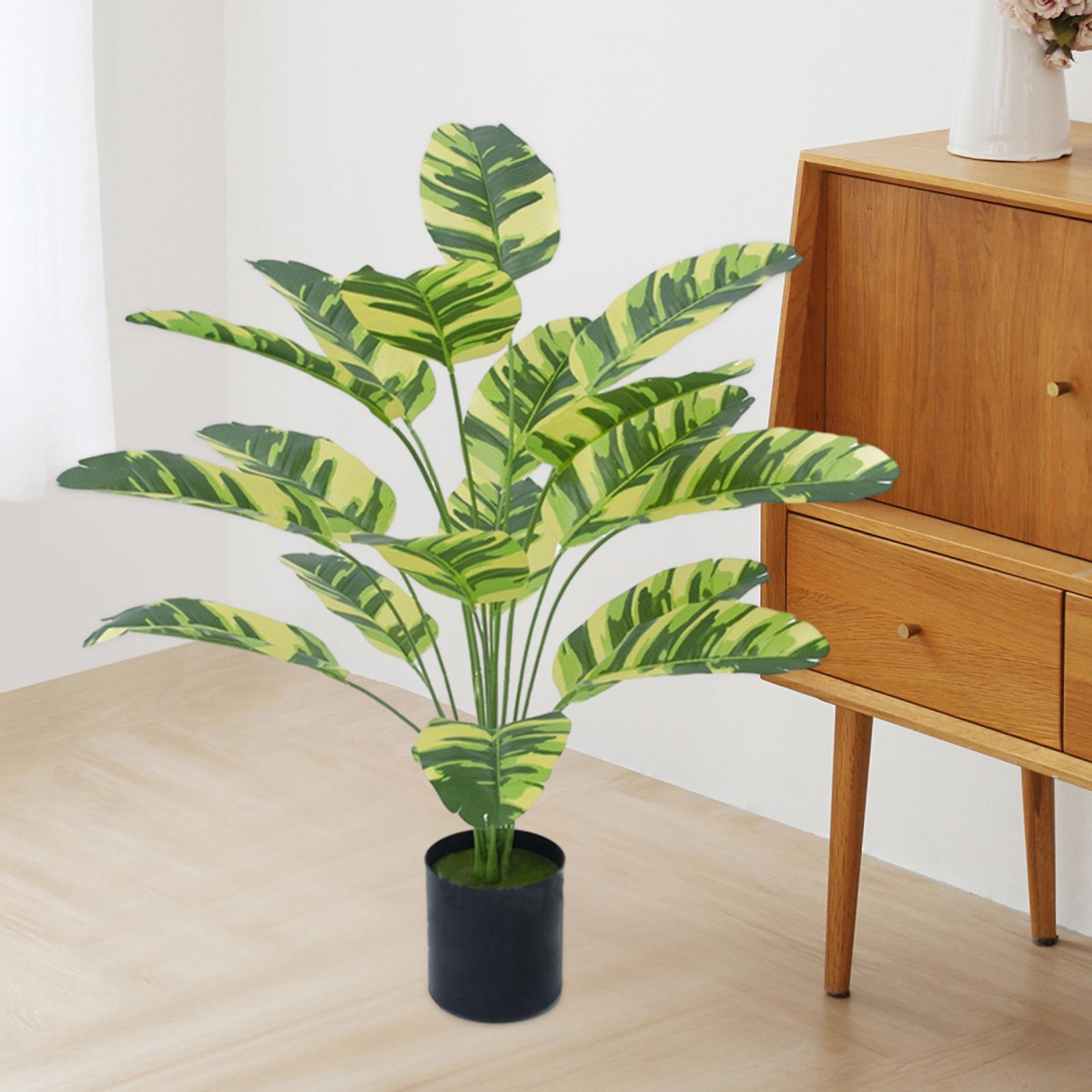 Large Fake Plants Outside Simulated Banana Leaf for Bathroom Beach Fireplace 18 heads Style G