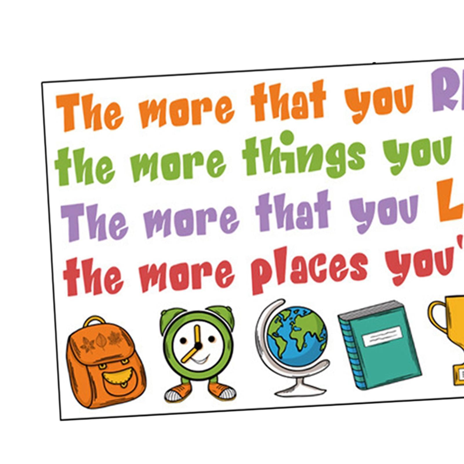 Wall Stickers PVC Colorful Cartoon for Classroom Kids Bedroom Birthday Party