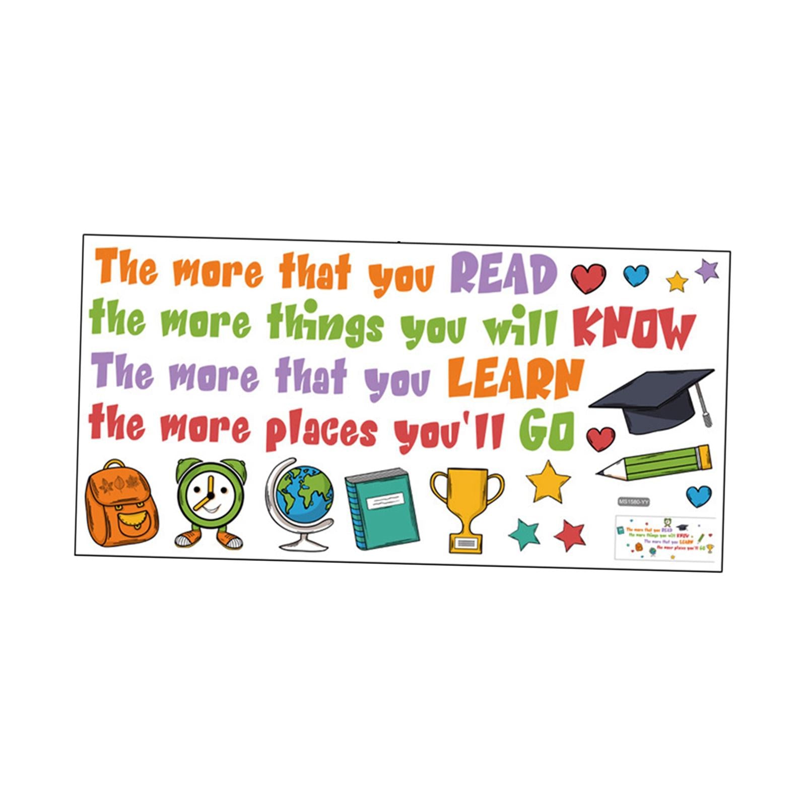 Wall Stickers PVC Colorful Cartoon for Classroom Kids Bedroom Birthday Party