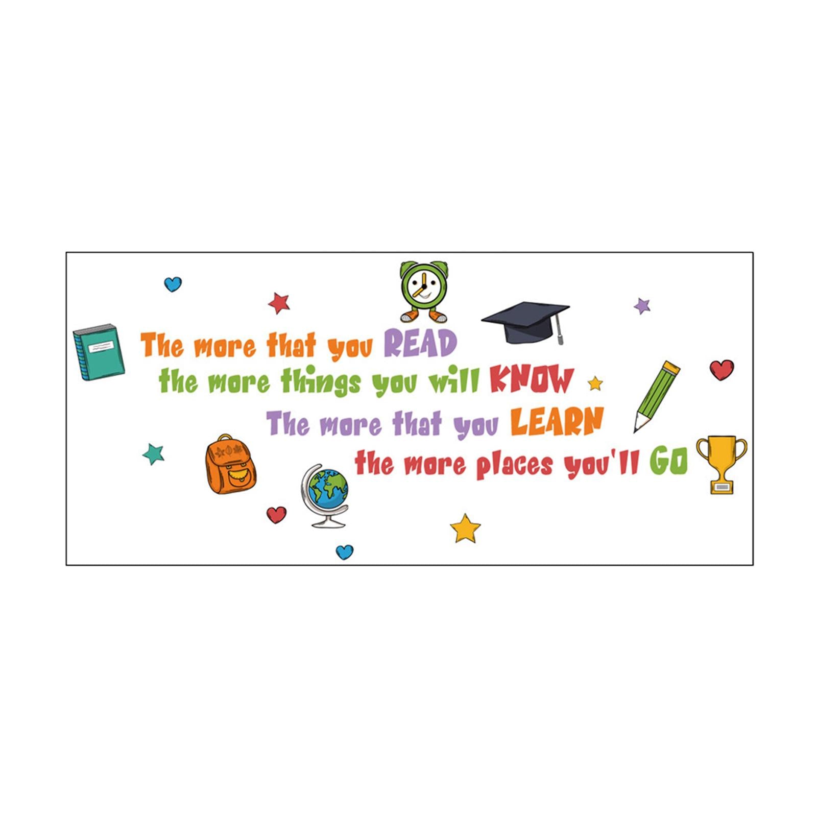 Wall Stickers PVC Colorful Cartoon for Classroom Kids Bedroom Birthday Party