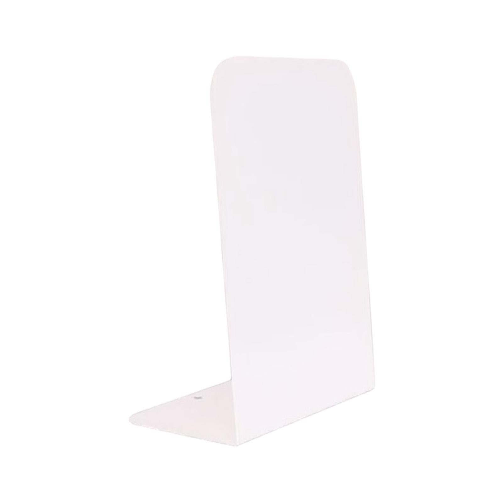 Decorative Bookends Heavy Duty Organizer Book Holder for Shelves Desk Office Pure White