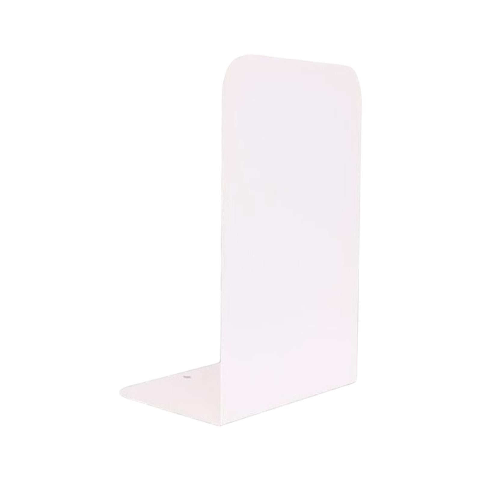 Decorative Bookends Heavy Duty Organizer Book Holder for Shelves Desk Office Pure White