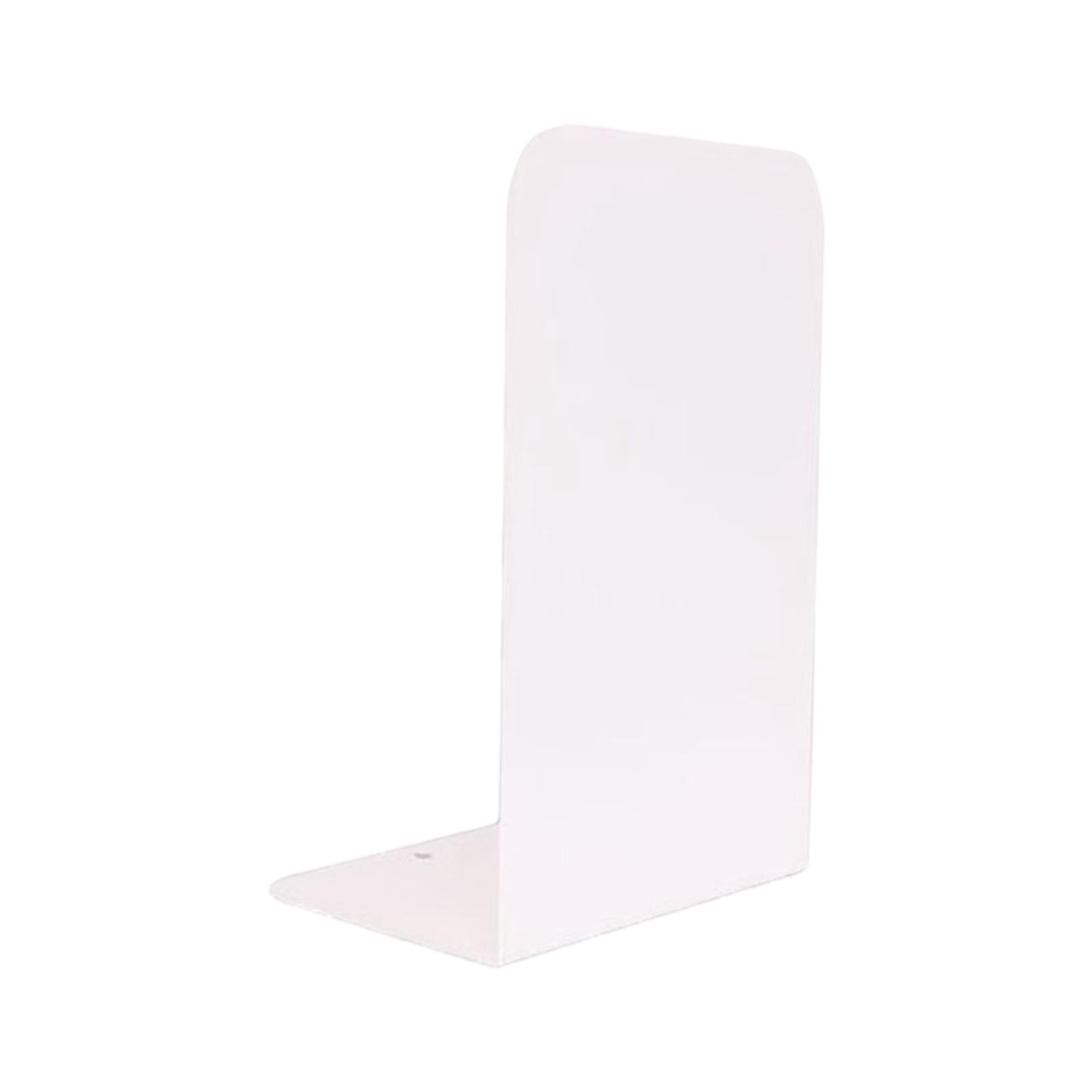 Decorative Bookends Heavy Duty Organizer Book Holder for Shelves Desk Office Pure White