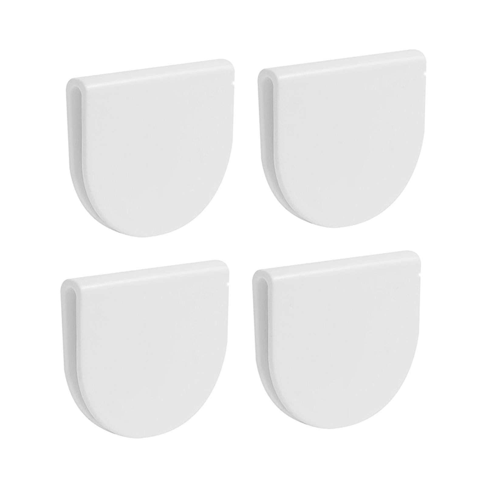 3x4x Shower Curtain Clips White Easy to Install Durable Bathroom Curtain Clips
