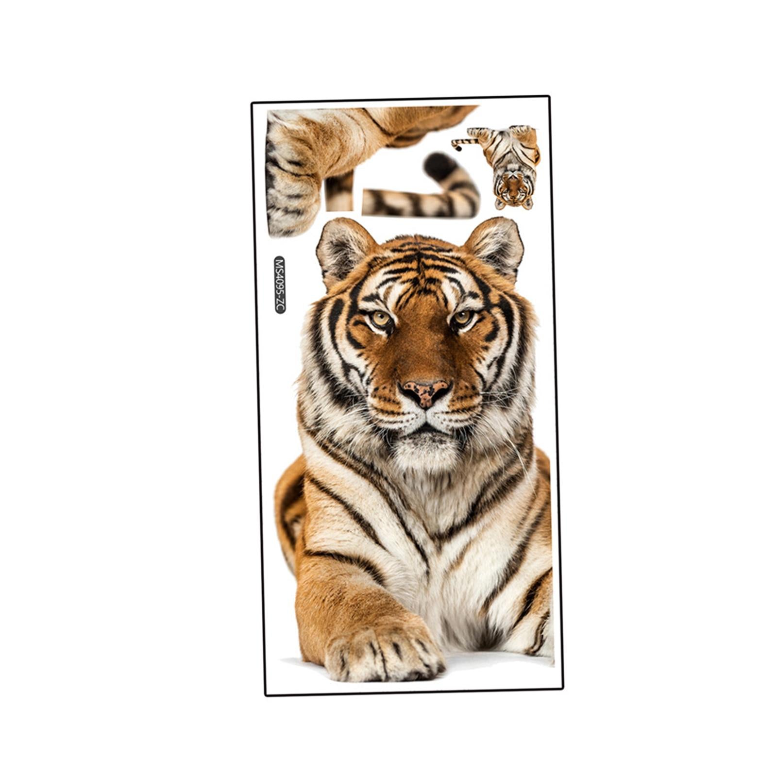 Tiger Wall Decor Durable DIY Art Wall Decor Mural for Party Room Living Room