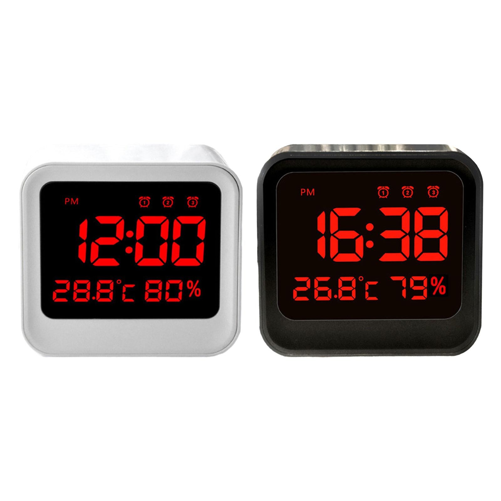 Digital Alarm Clock Simple LED Bedroom Alarm Clocks for Bedroom Home Kitchen White