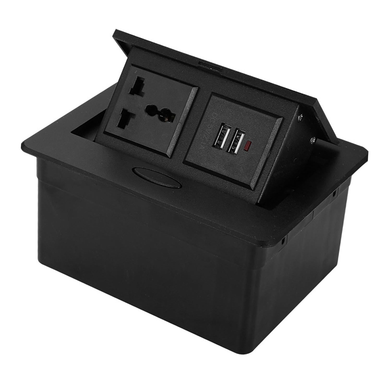 Table Plug Base Recessed Outlet Table Connection Box for Office Home