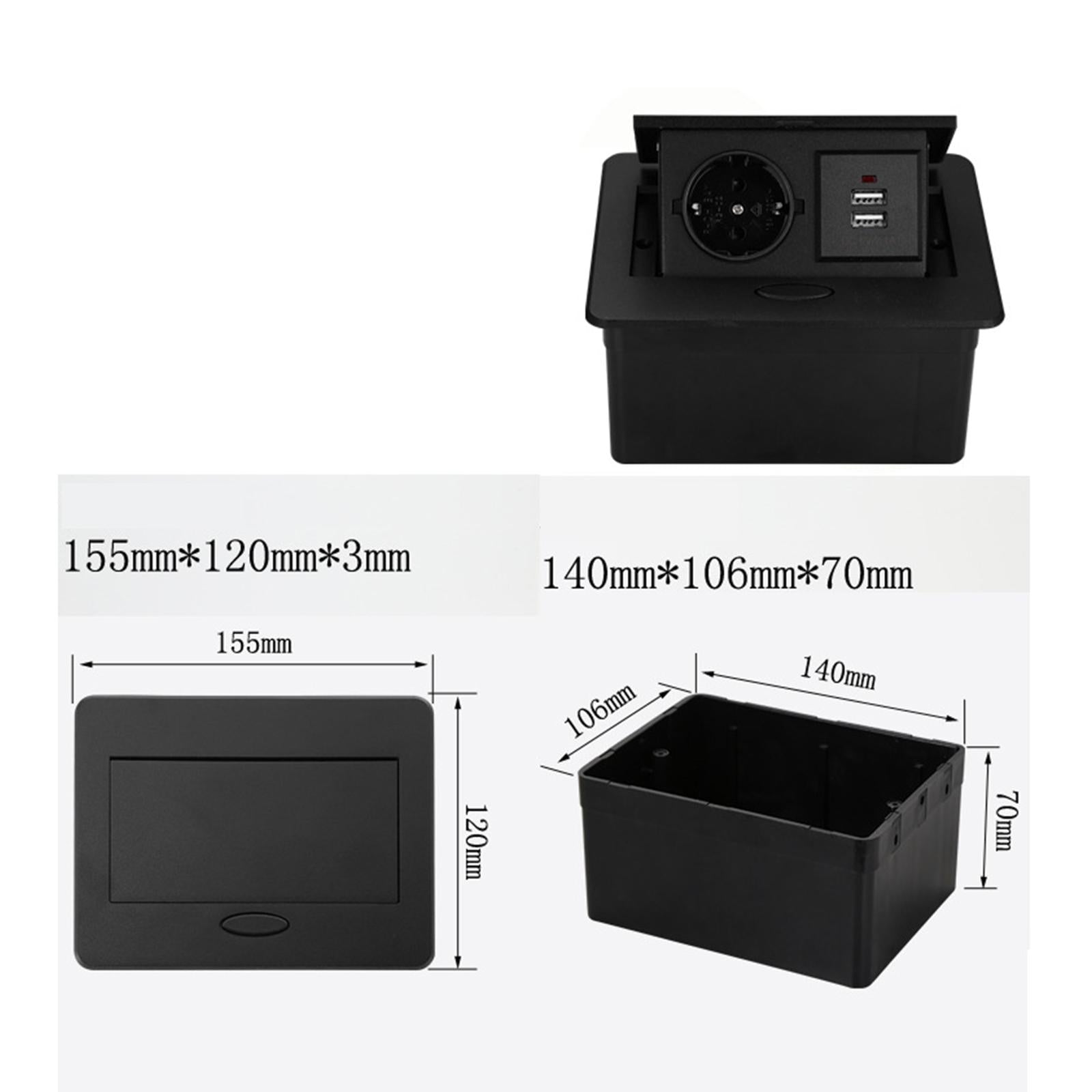 Table Plug Base Recessed Outlet Table Connection Box for Office Home