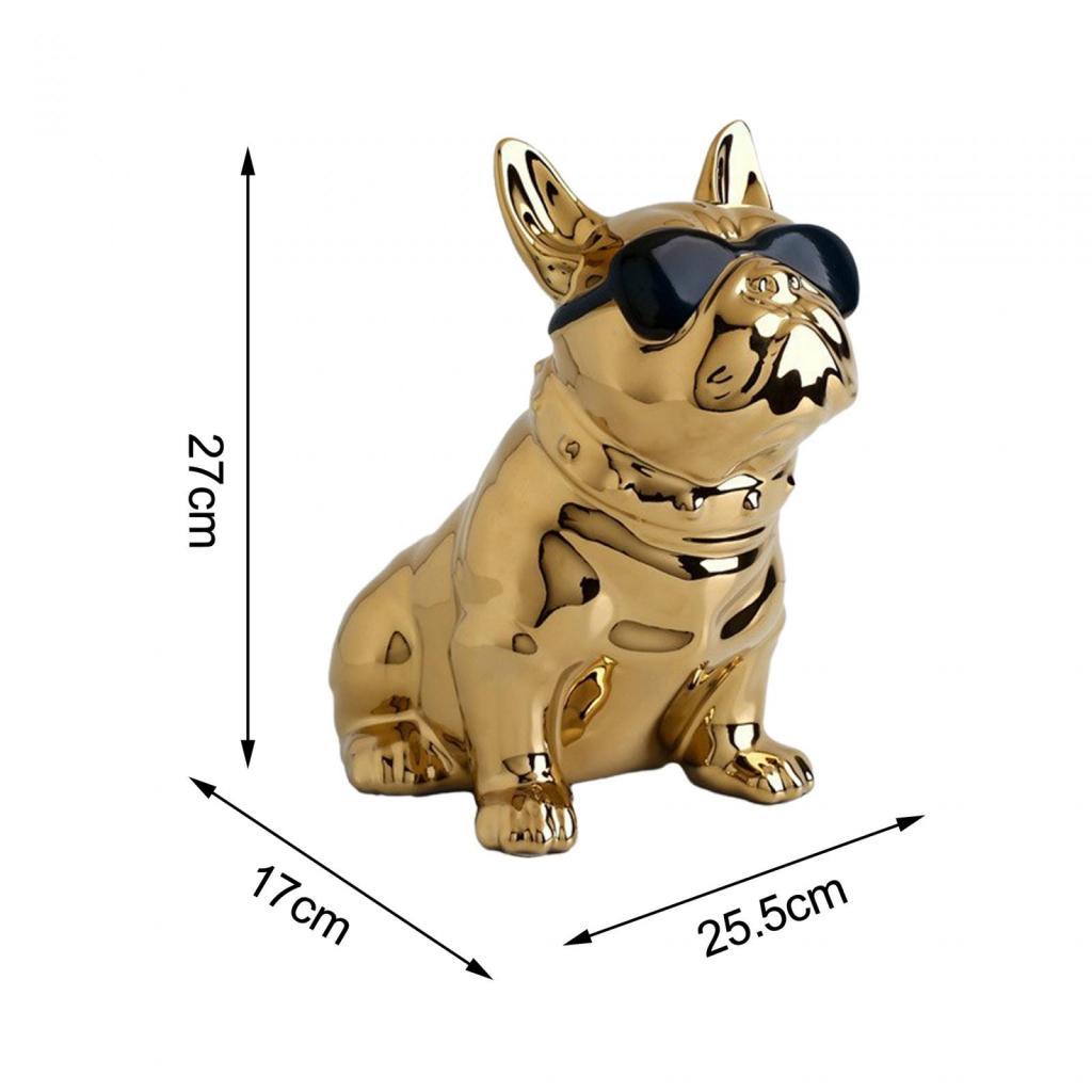Dog Statue Tissue Box Crafts Dog Sculpture for Cabinet Apartment Dresser Black