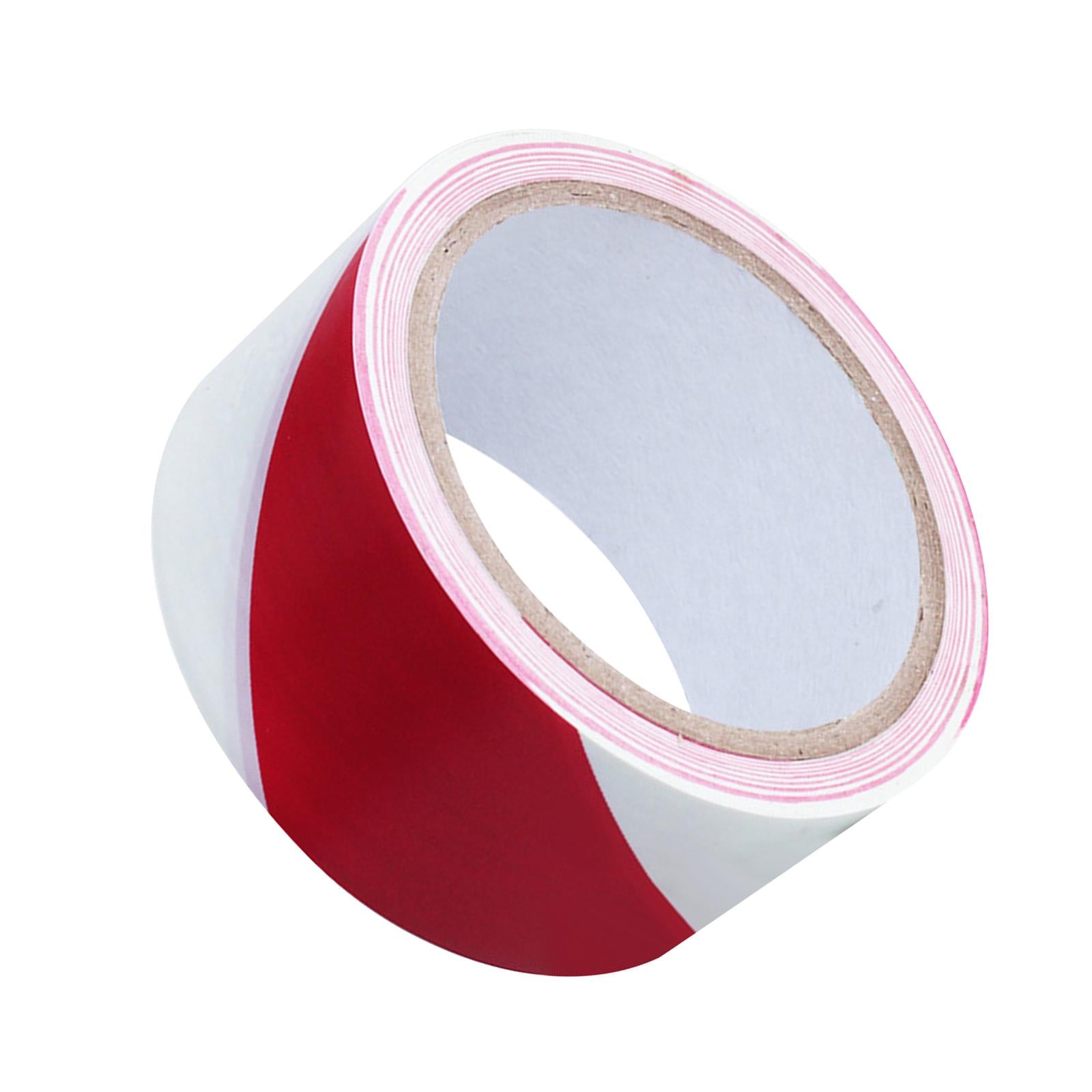Warning Tape Hazard Warning Safety Stripe Tape for Floors Walls Construction red white 4.5cm