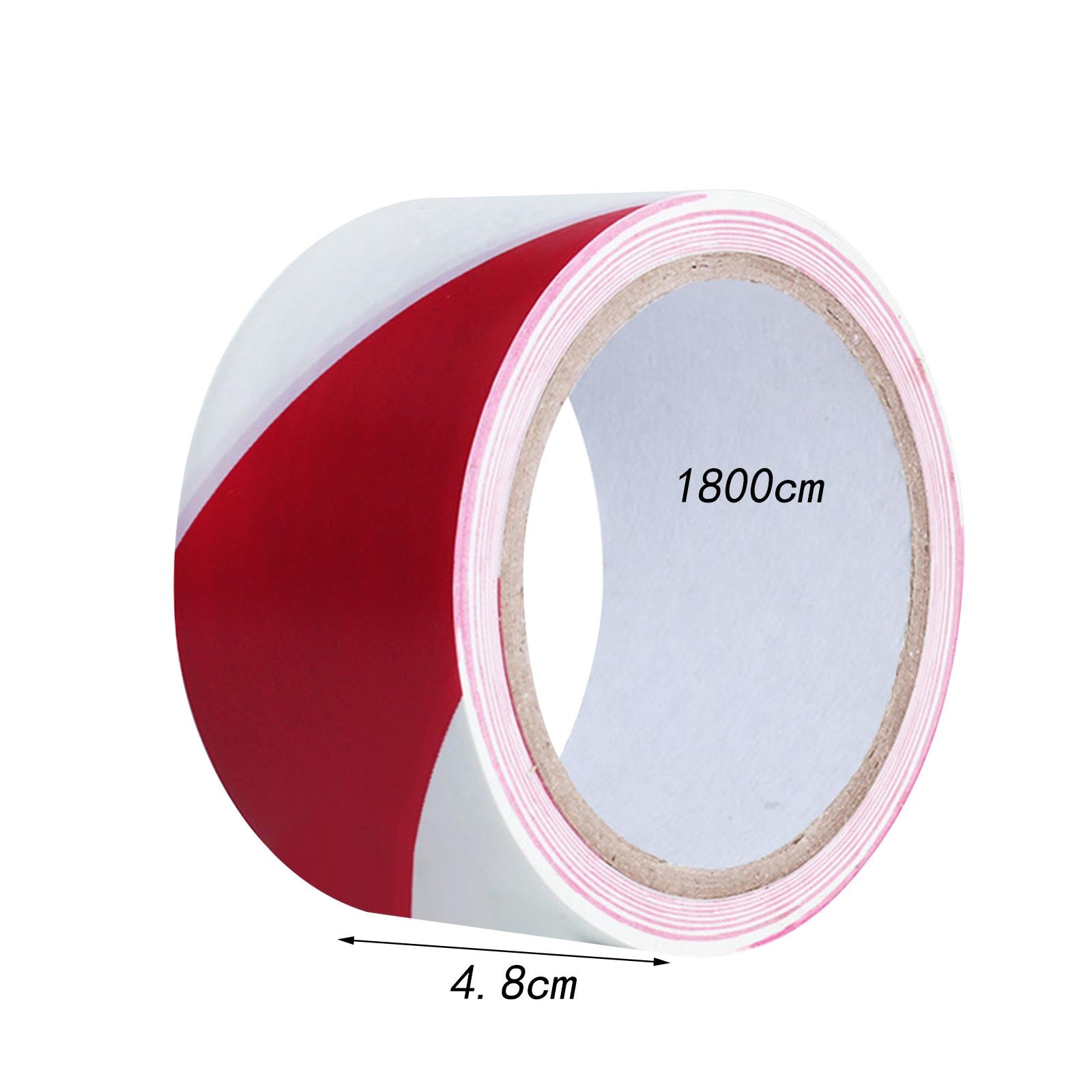 Warning Tape Hazard Warning Safety Stripe Tape for Floors Walls Construction red white 4.8cm