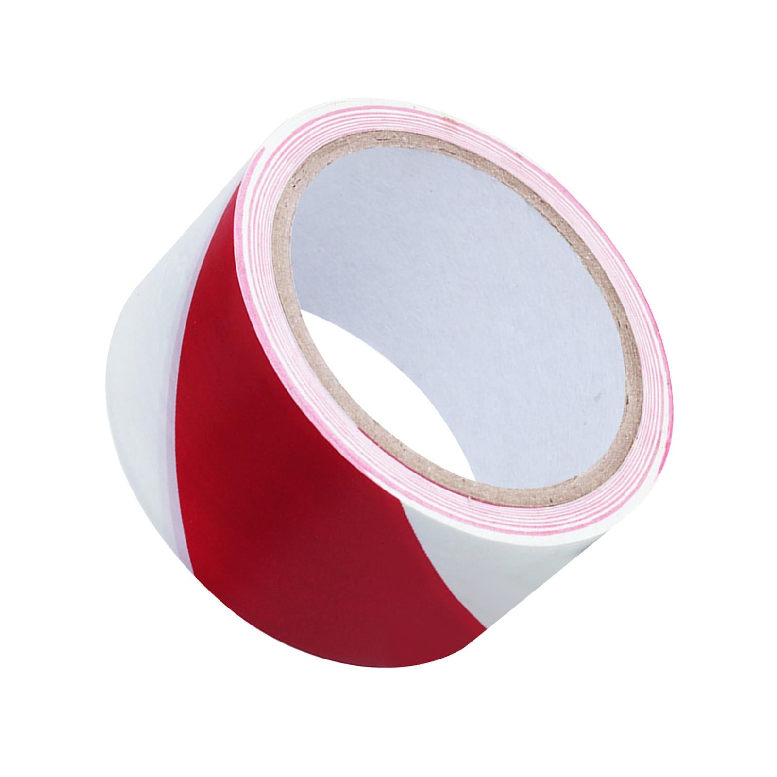 Warning Tape Hazard Warning Safety Stripe Tape for Floors Walls Construction red white 4.8cm