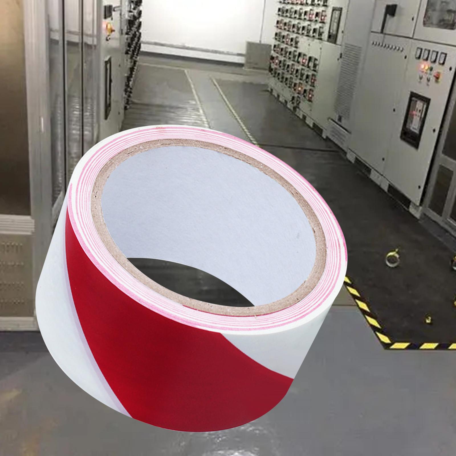 Warning Tape Hazard Warning Safety Stripe Tape for Floors Walls Construction red white 4.8cm